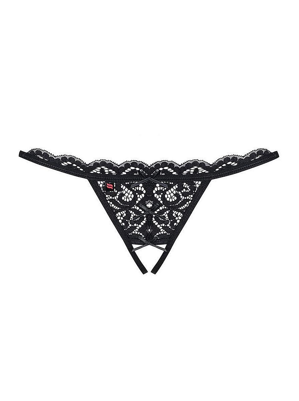 Ouvert-String aus zarter Spitze