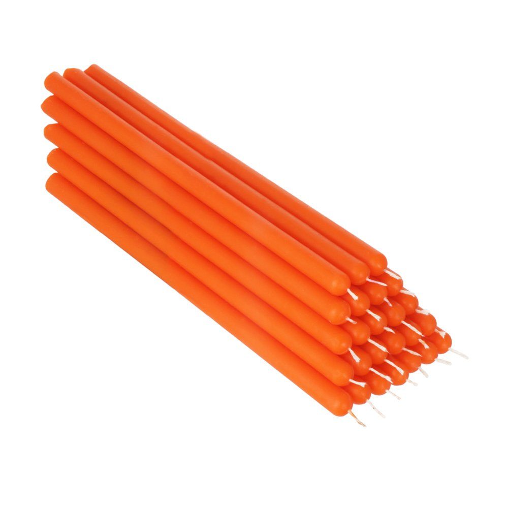 NKlaus Bienenwachskerze 25x Orange Bienenwachs 21cm günstig online kaufen