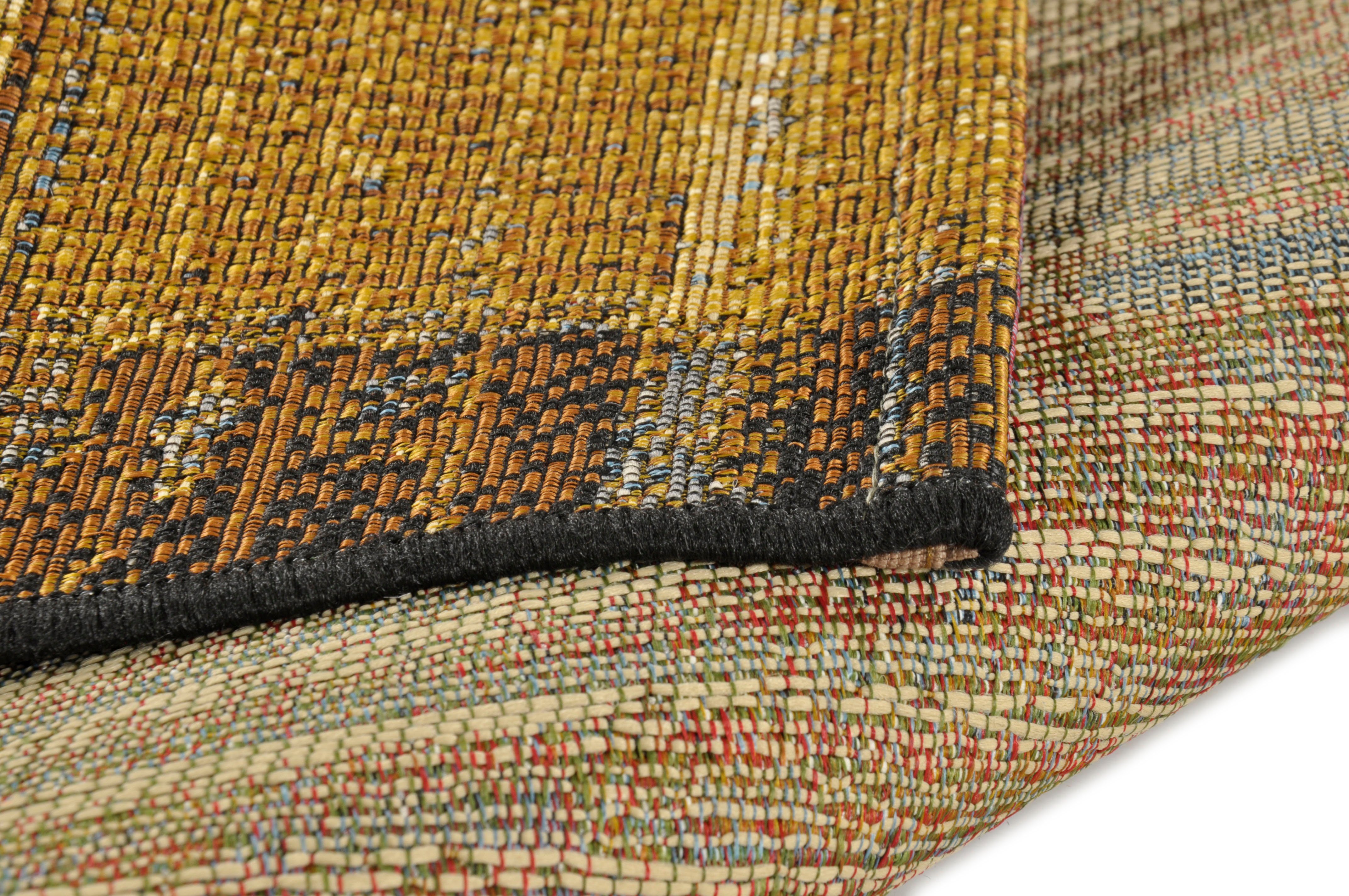 Teppich Outdoor-Africa mm, Outdoor Flachgewebe, Ethno rechteckig, 38, Gino In- Falcone, und geeignet goldfarben Style, Höhe: 5