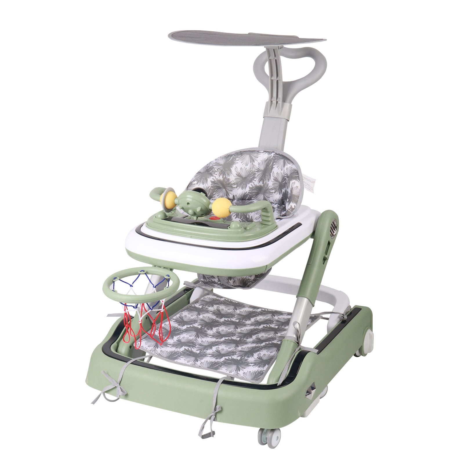 JEOBEST Lauflernhilfe 2 in1 Babywalker Spiel- und Lauflernwagen, Mini Baske günstig online kaufen