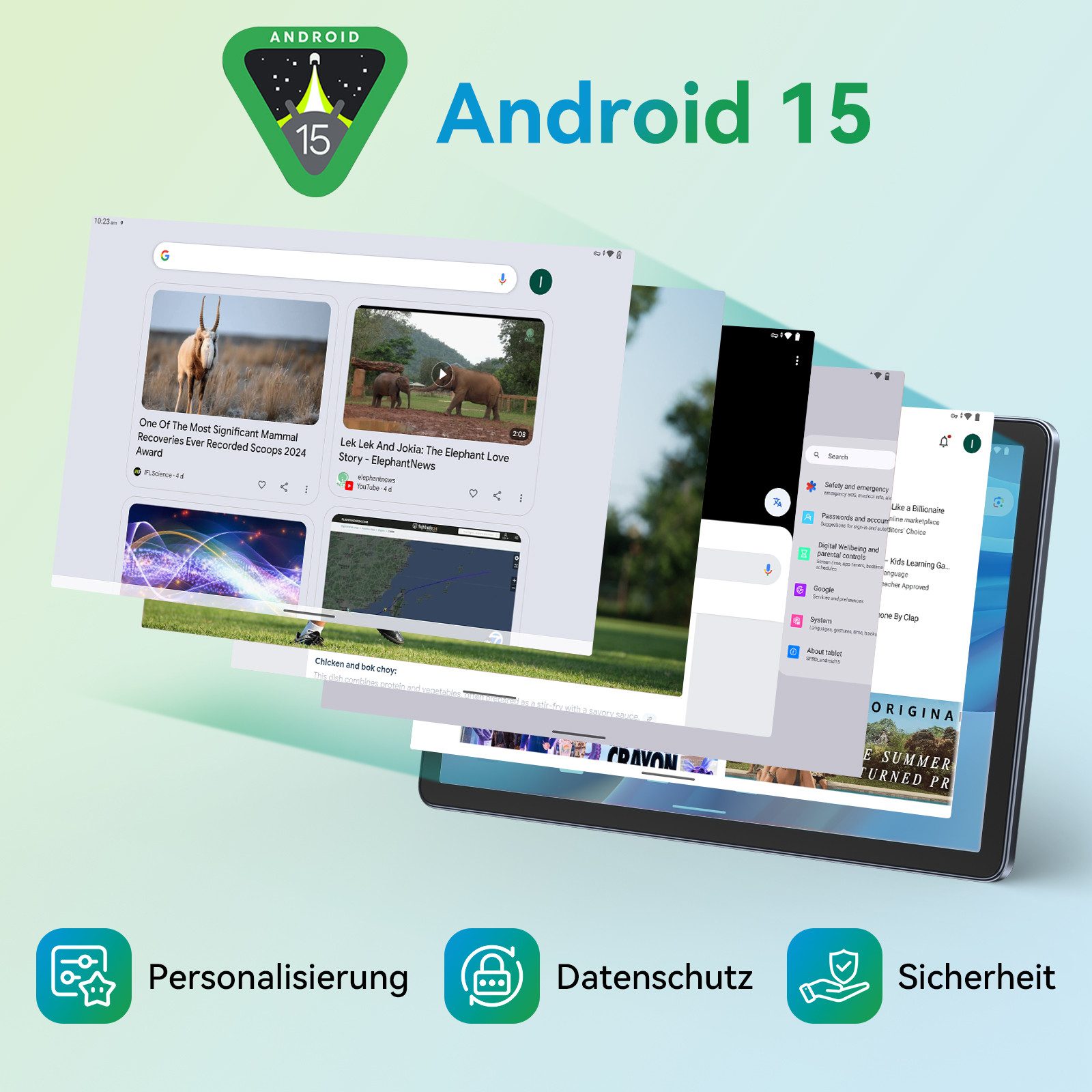 KINGRID 11'' W90-4GLTE ( 8+256) AI Tablet (13.4", 256 GB, 4G LTE, mit Gemini-KI, FHD Display, 8000mAh Akku)