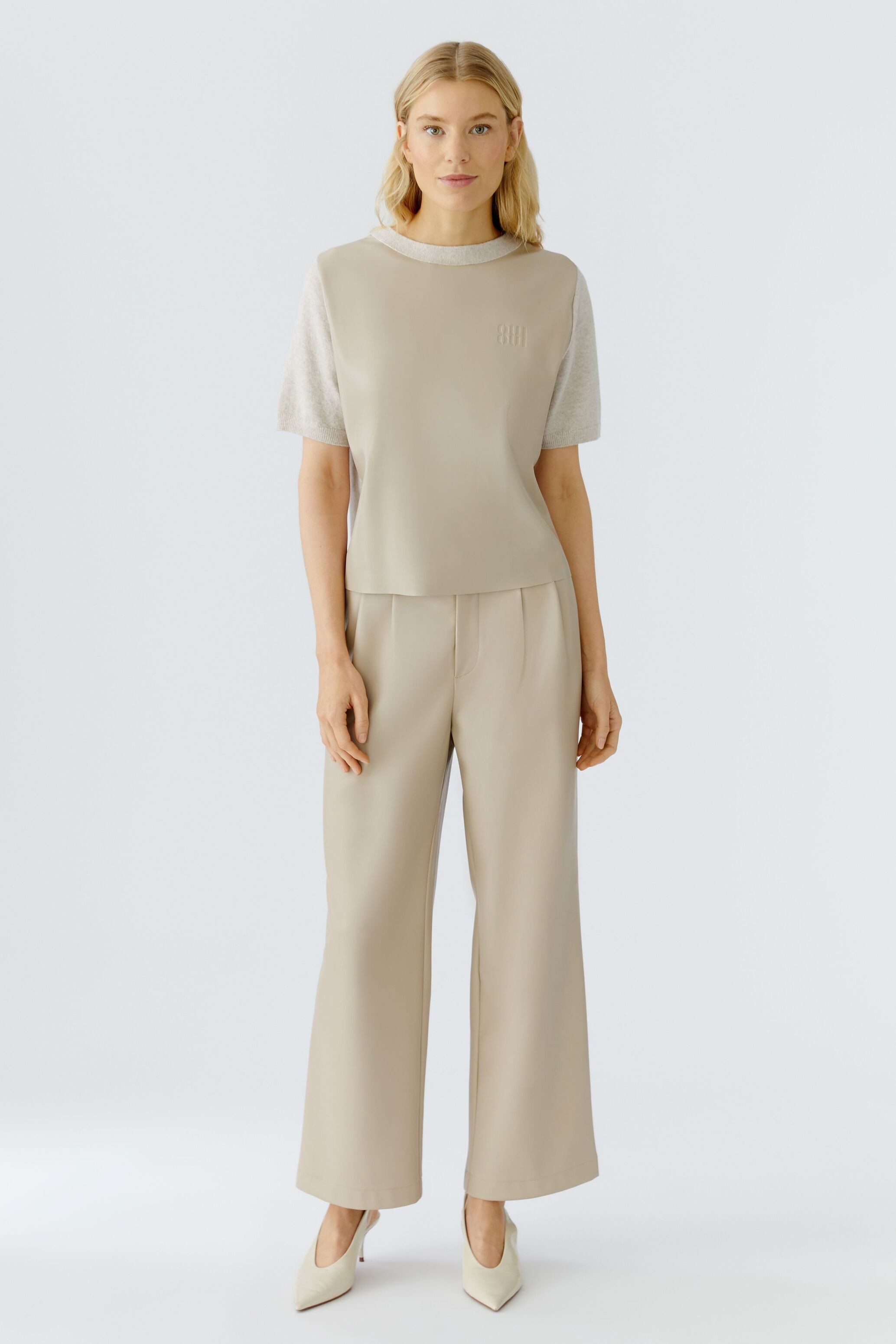 Oui Rundhalspullover