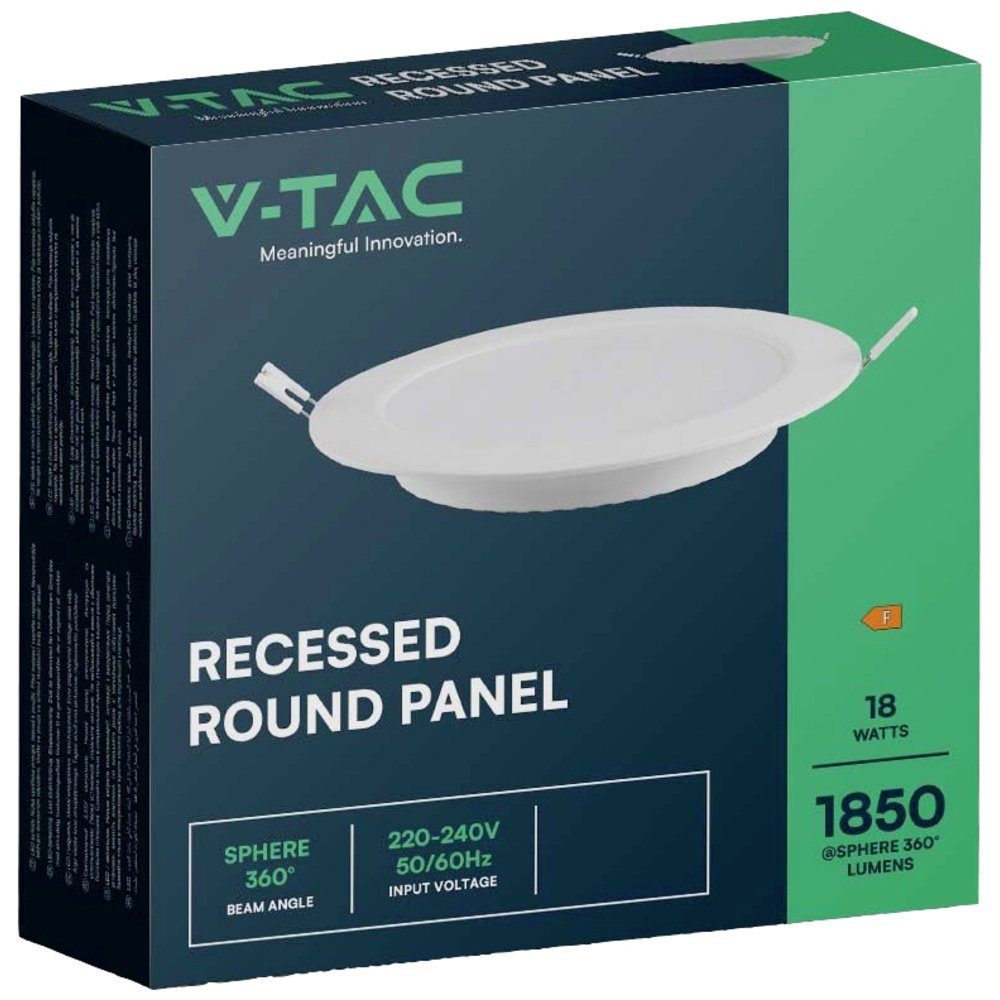V-TAC LED Panel V-TAC VT-61018-RD 7864 LED-Einbaupanel EEK: F (A - G) 18 W Warmweiß W