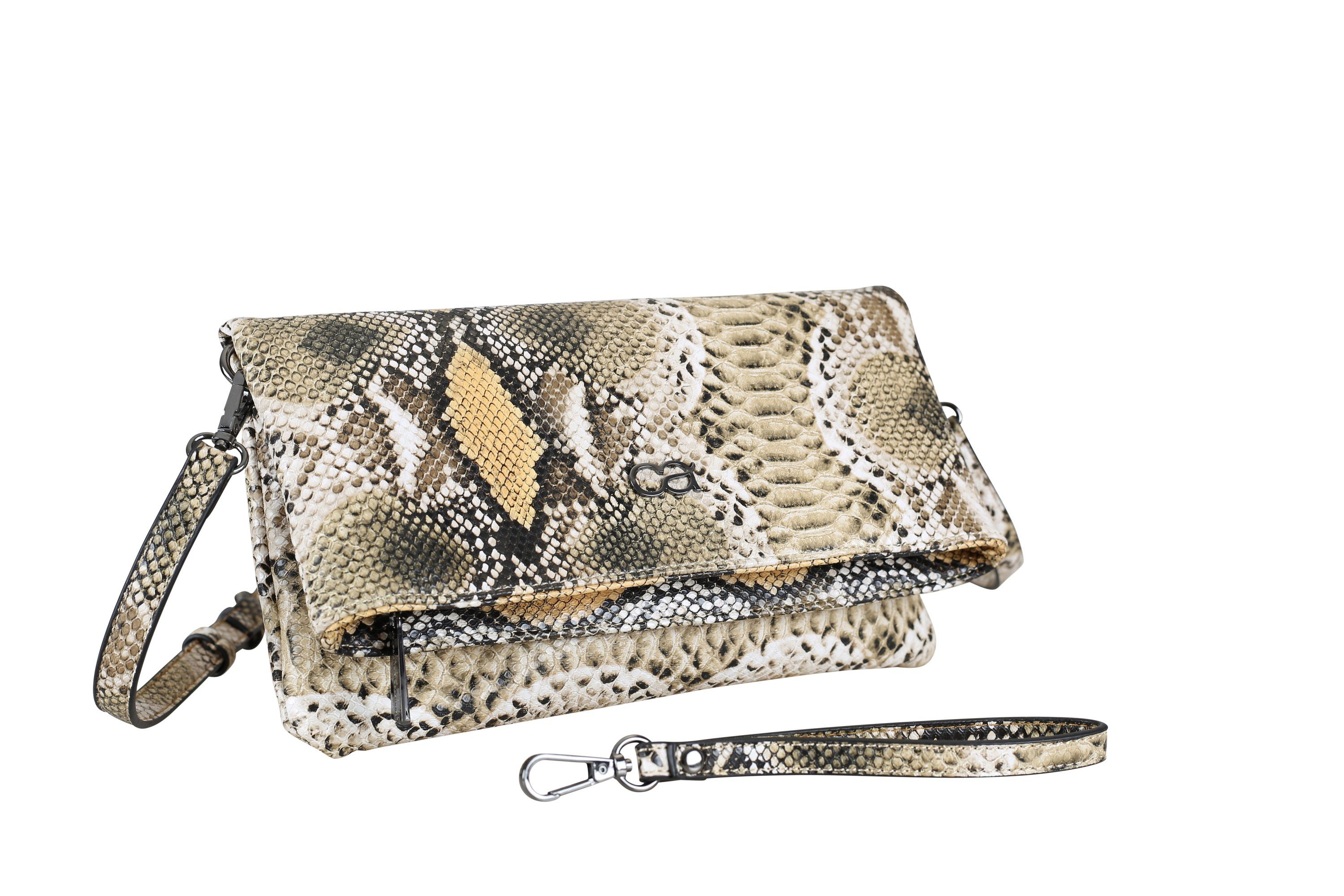 COLLEZIONE ALESSANDRO Clutch Holi Snake, als Clutch, Umhängetasche und Schultertasche tragbar