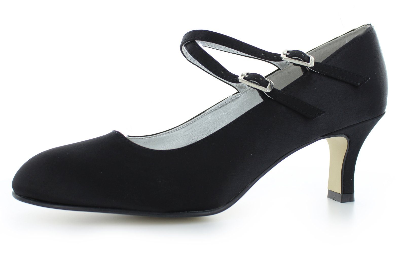 White Lady 251 bequeme Spangenpumps aus Satin Spangenpumps