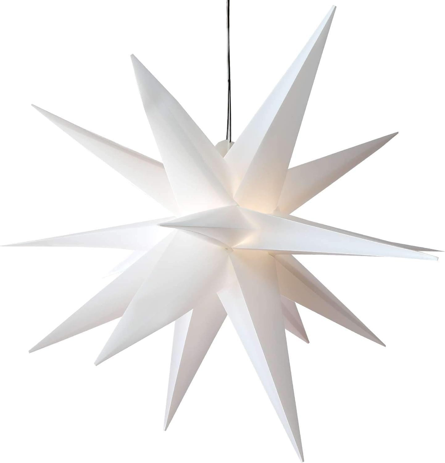 Gartenpirat LED Stern Faltstern 18 Zacken aus Kunstoff-Folie mit LED-Birne günstig online kaufen