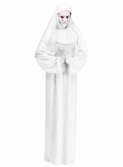 Fun World Kostüm Weiße Nonne, Katholisch angehauchtes Horror-Kostüm