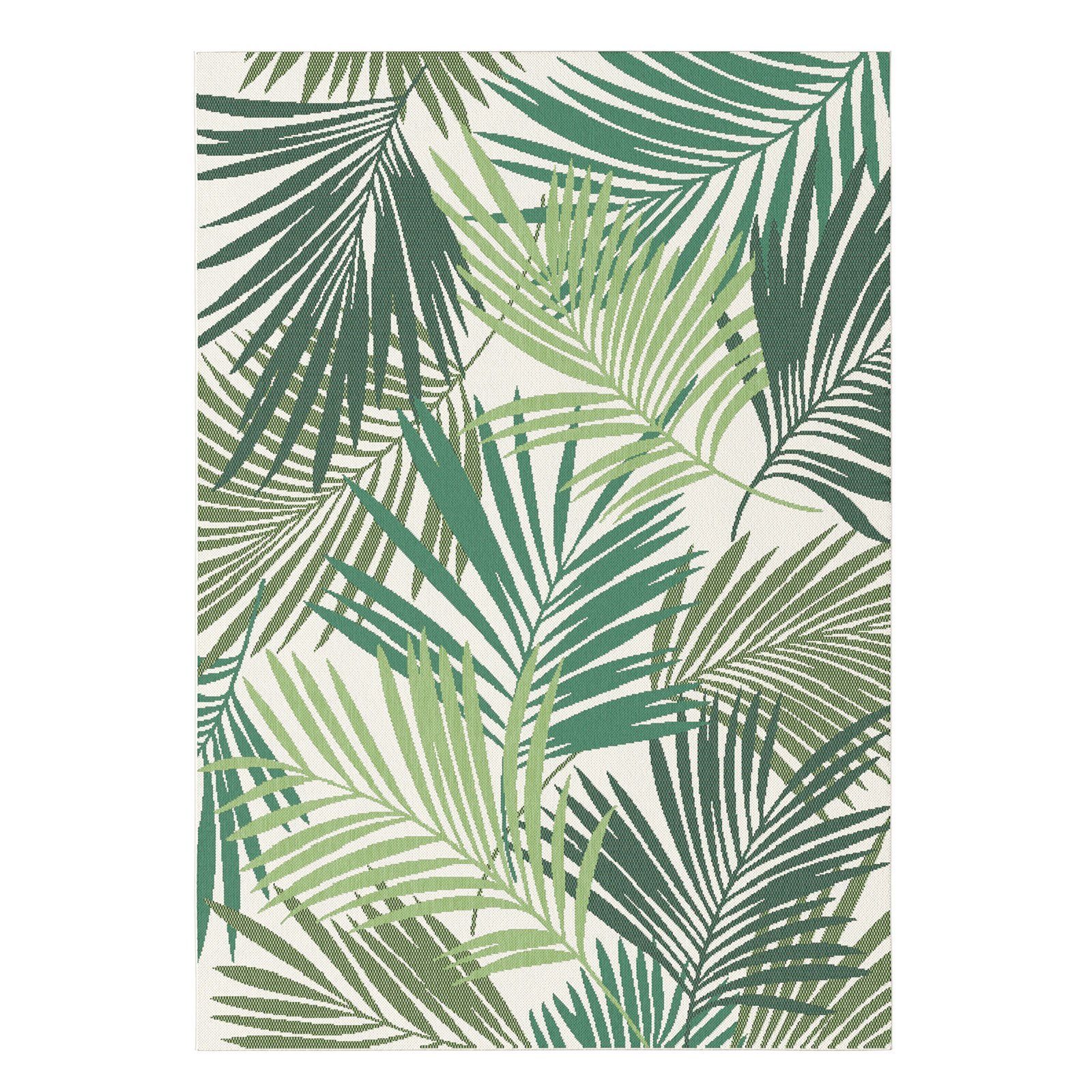 Outdoorteppich Palm Jungle, Erhältlich in 4 Größen, Wohnteppich, Karat, Rechteckig, Höhe: 7 mm, pflegeleicht, Terrasse