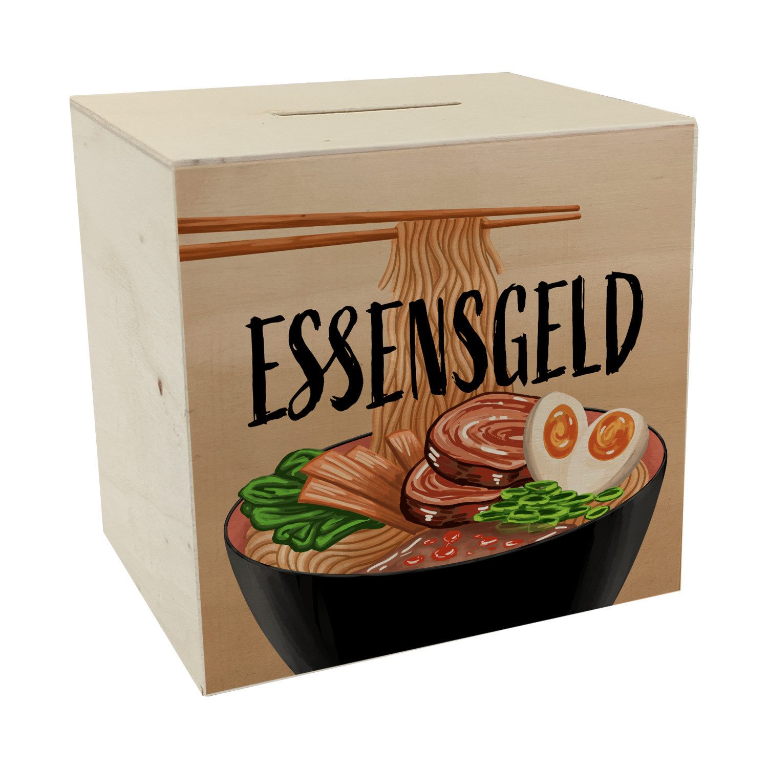 Spardose Essensgeld Ramen Spardose aus Holz