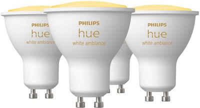 Philips Hue »White Ambiance GU10 230lm 4er Set« LED-Leuchtmittel, GU10, Neutralweiß