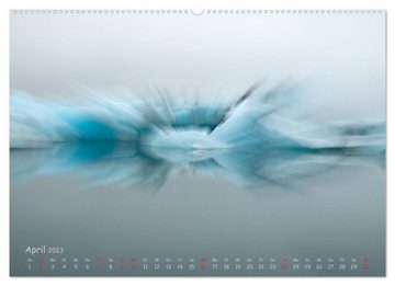 CALVENDO Wandkalender Island 2023 Gletschereis und Vulkanausbruch (Premium, hochwertiger DIN A2 Wandkalender 2023, Kunstdruck in Hochglanz)