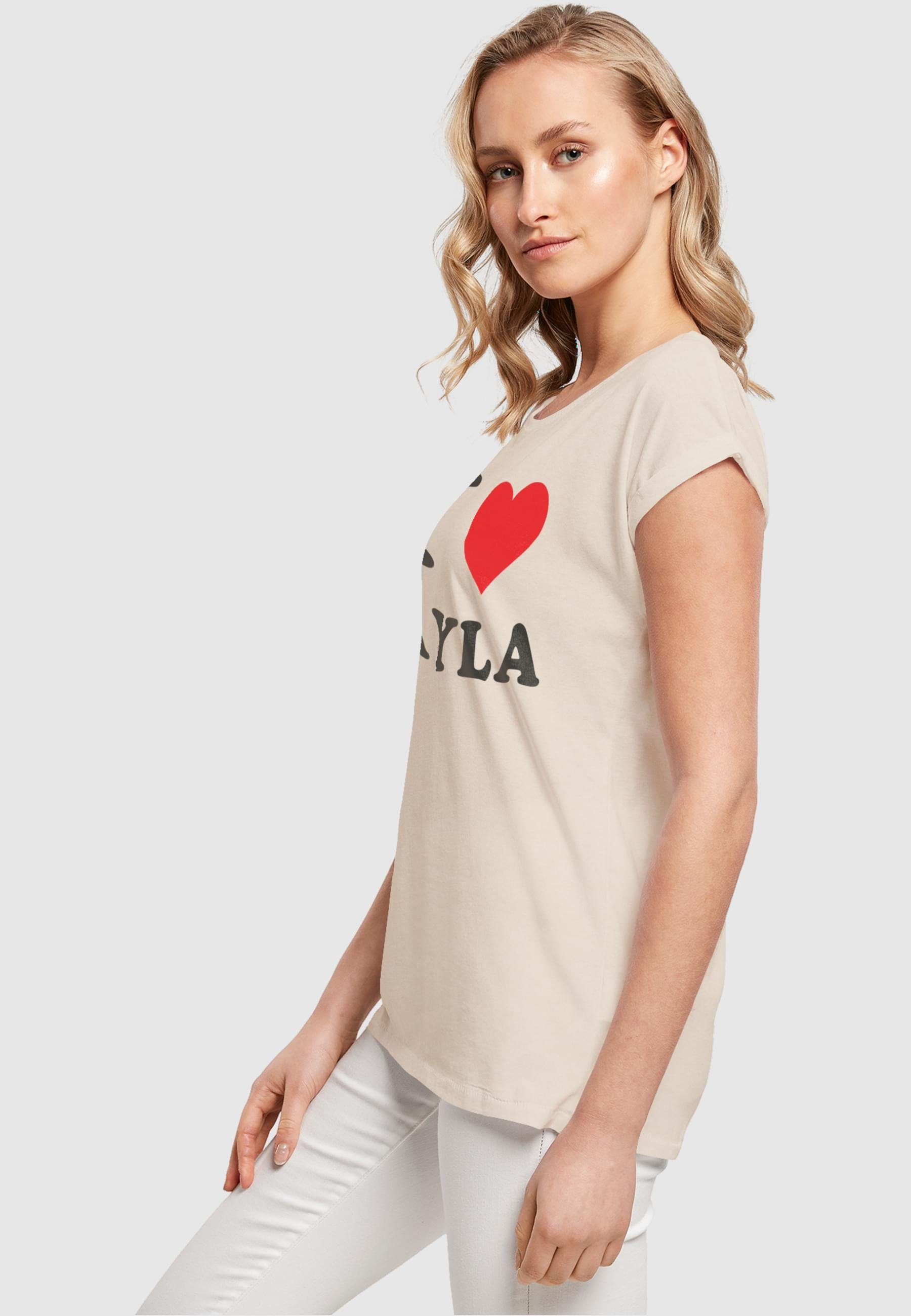 Merchcode T-Shirt (1-tlg) Damen T-Shirt Love whitesand I Layla Ladies