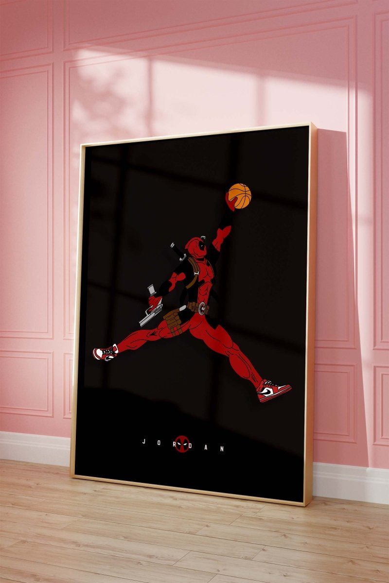 JUSTGOODMOOD Poster Basketball Superheld llustration Pop Art Comic Stil Moderne Film Chara, (1 St)