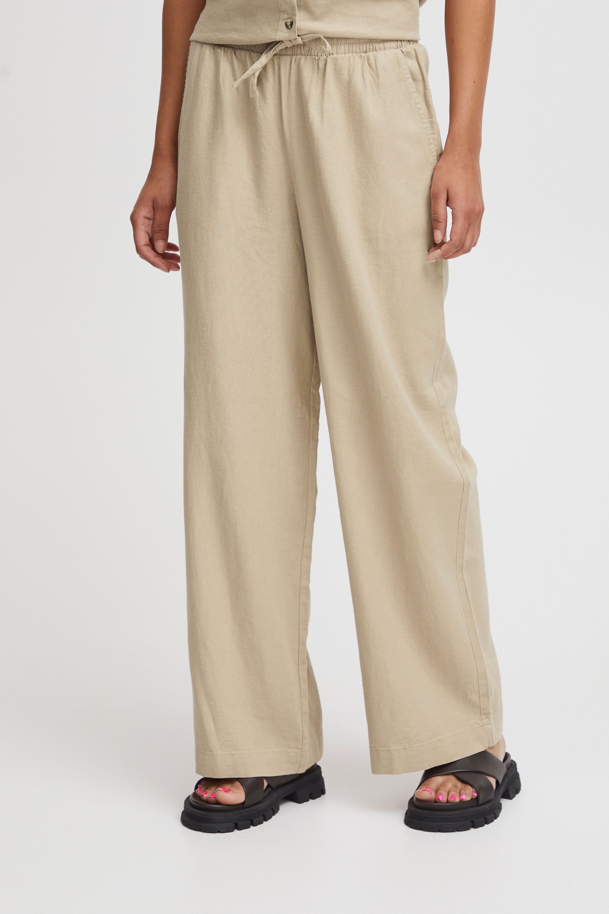 Ichi Stoffhose IHLINO Stoffhose aus Leinenmix günstig online kaufen