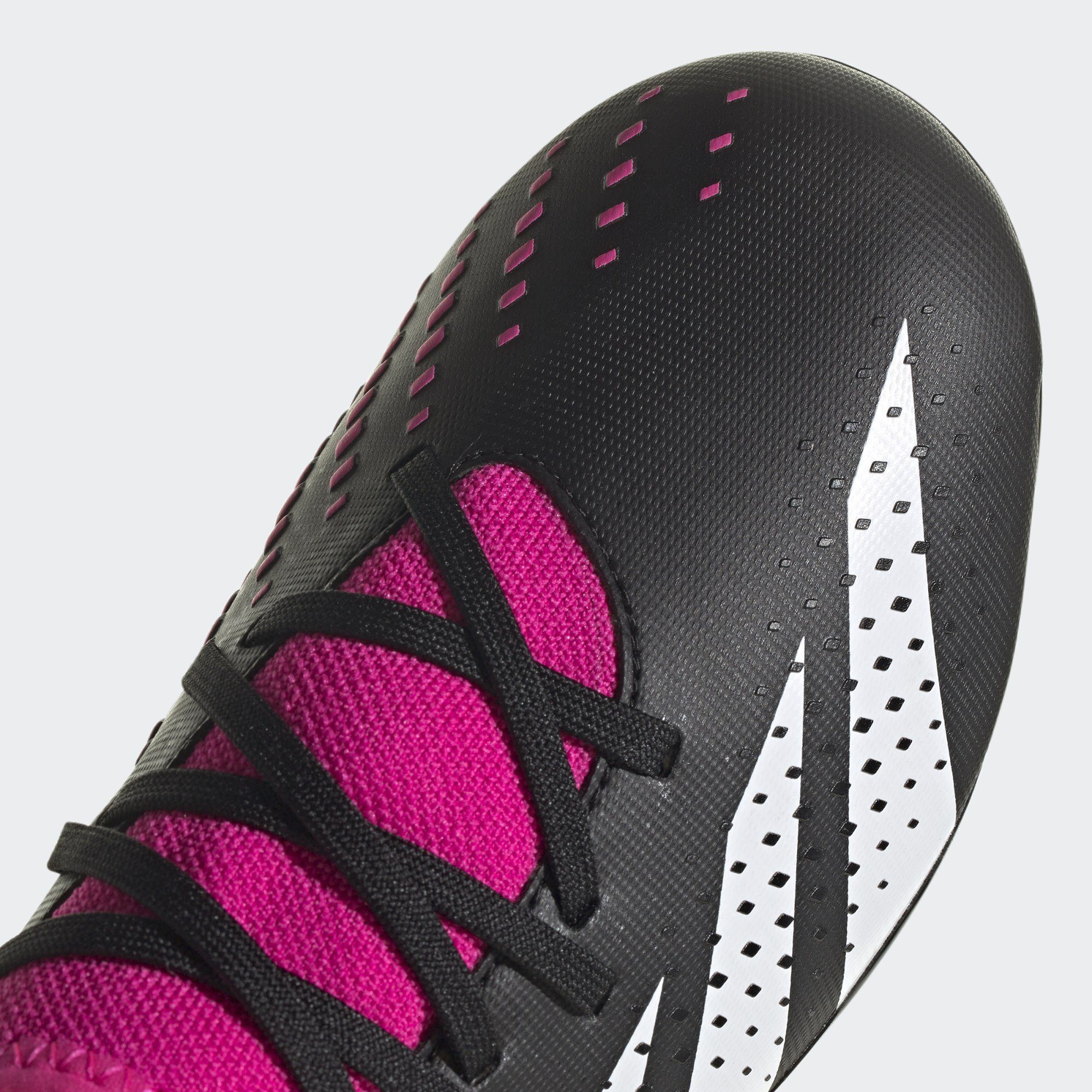 Fußballschuh 2 Black Performance PREDATOR ACCURACY.3 / FUSSBALLSCHUH FG White / adidas Team Pink Shock Core Cloud