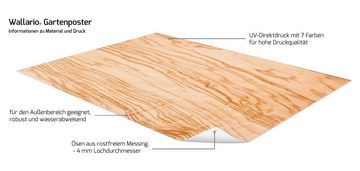 Wallario Sichtschutzzaunmatten Holzmuster - Oberfläche mit Holzmaserung VI