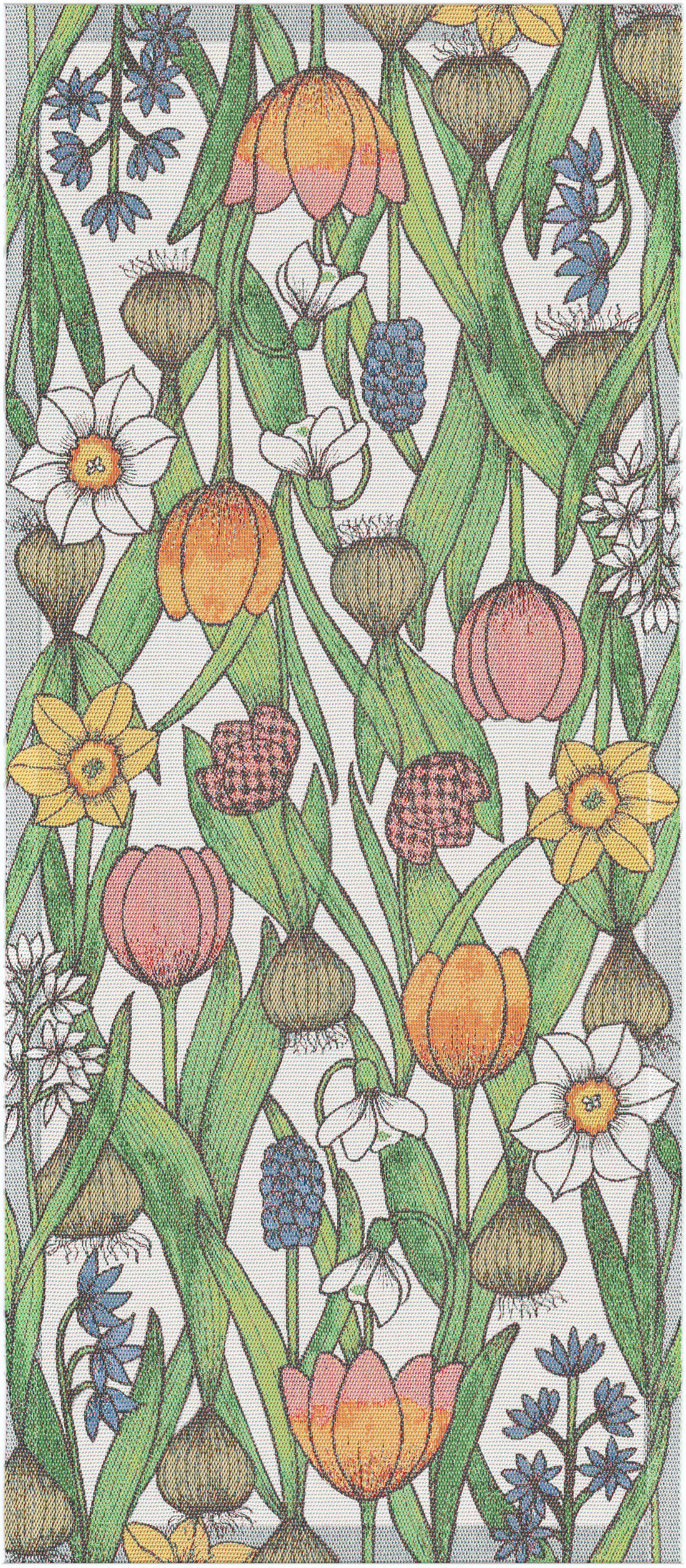 Ekelund Tischläufer Tischläufer Blomsterlök 35x80 (6-farbig) gewebt cm, Pixel