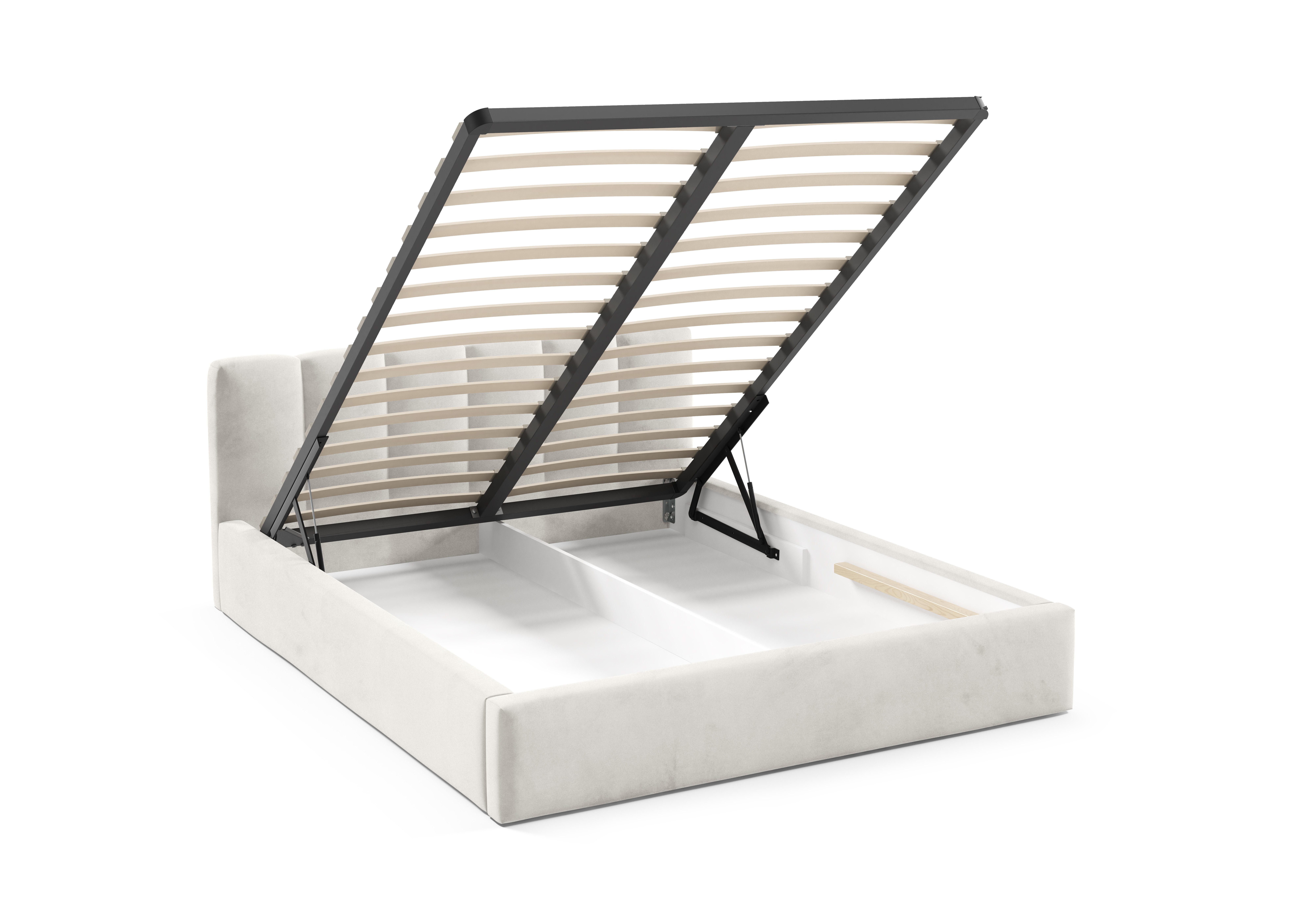 thematys Polsterbett mit Bettkasten & Lattenrost – Stauraumbett+ 140x200 - 200x200 cm
