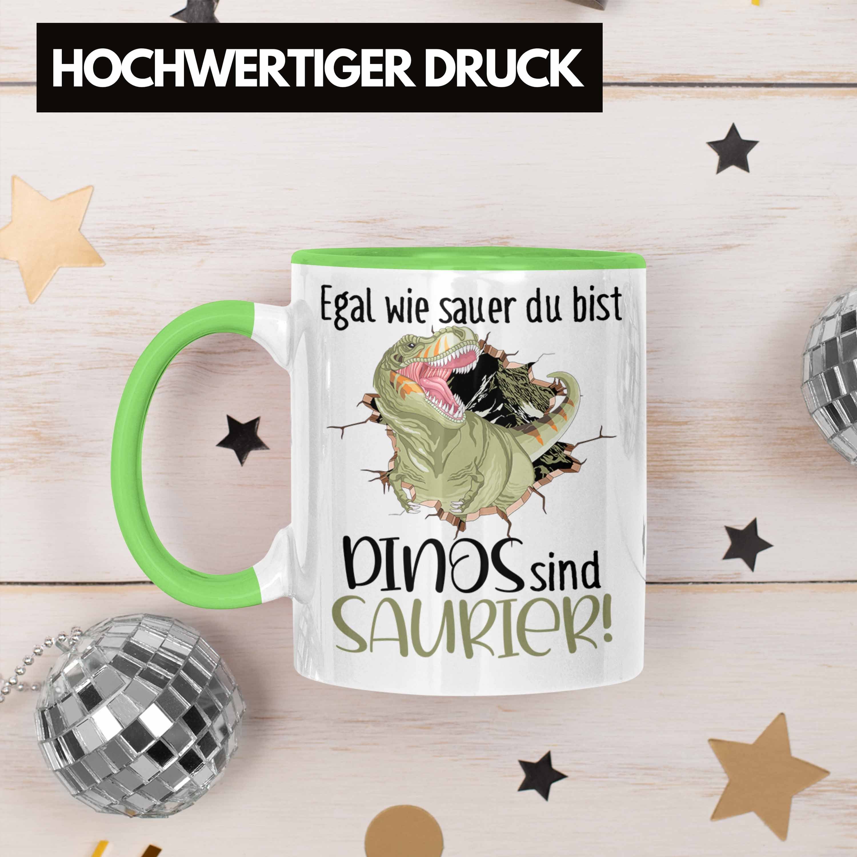 Jungen Grün Tasse Wie Dinosaurier Bist Du Tasse Jungs Geschenk Egal Trendation Sauer Spruch