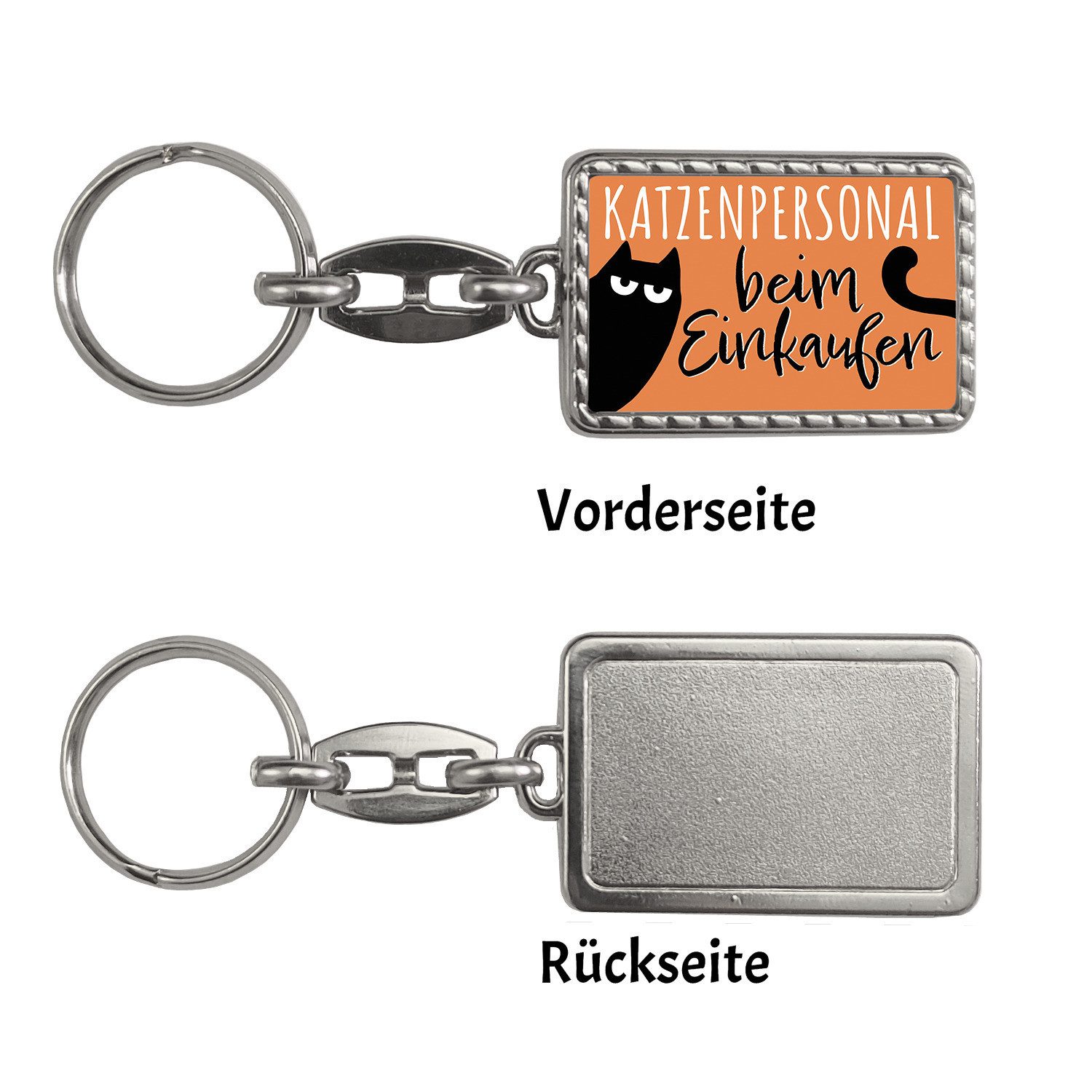 speecheese Schlüsselanhänger Katze Schlüsselanhänger mit Bordüre günstig online kaufen