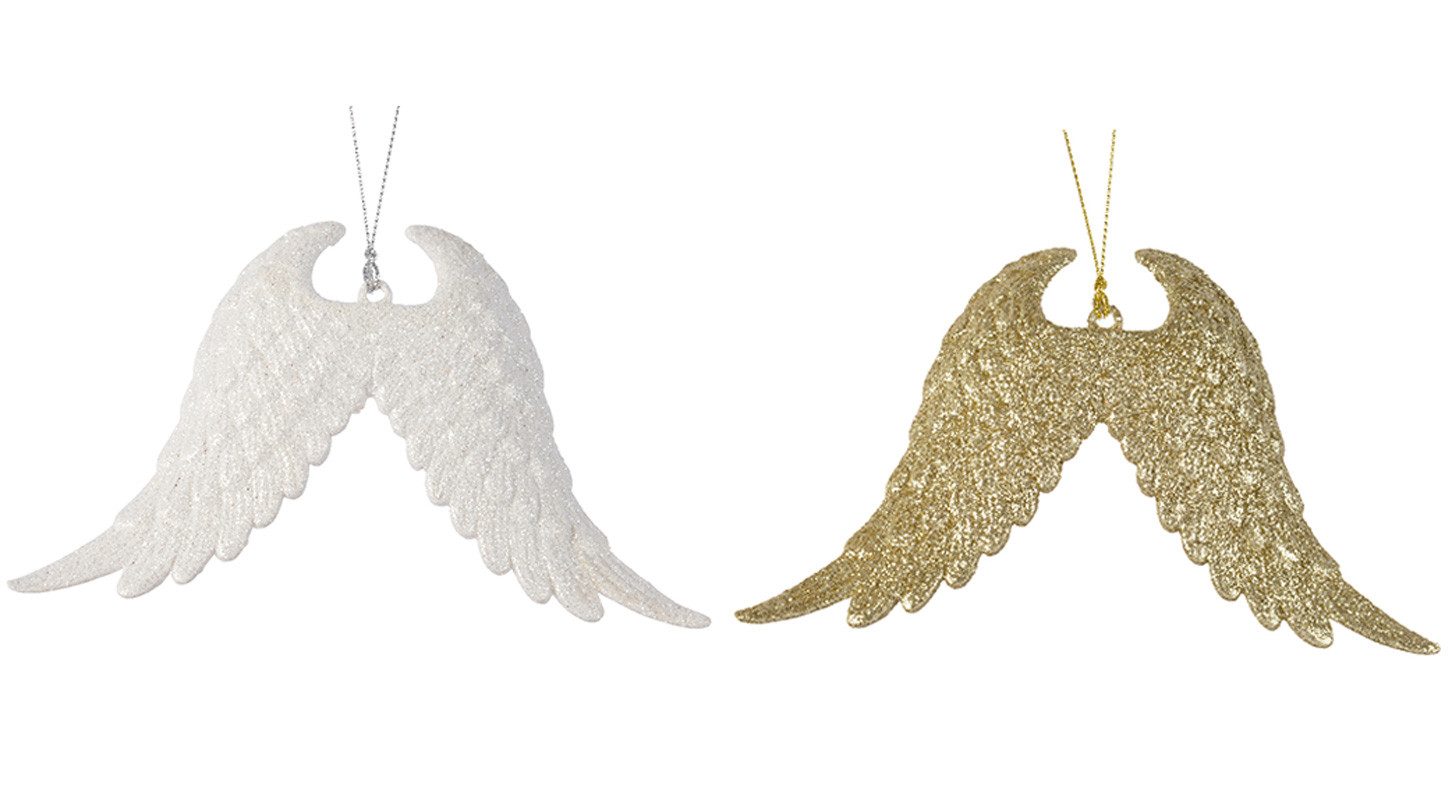 Kaemingk Christbaumschmuck, Anhänger Engelsflügel Kunststoff 16cm, 1 Stück günstig online kaufen