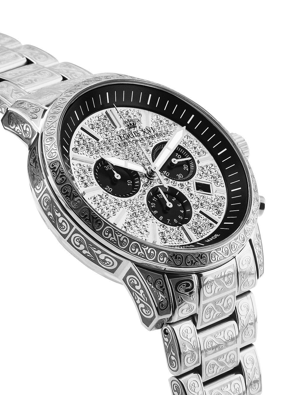 LOUIS XVI Quarzuhr Louis XVI LXVI1088 Palais Royale Chronograph Herrenuhr 43mm 5ATM Louis XVI LXVI1088 Palais Royale Chronograph Herrenuhr 43mm 5ATM