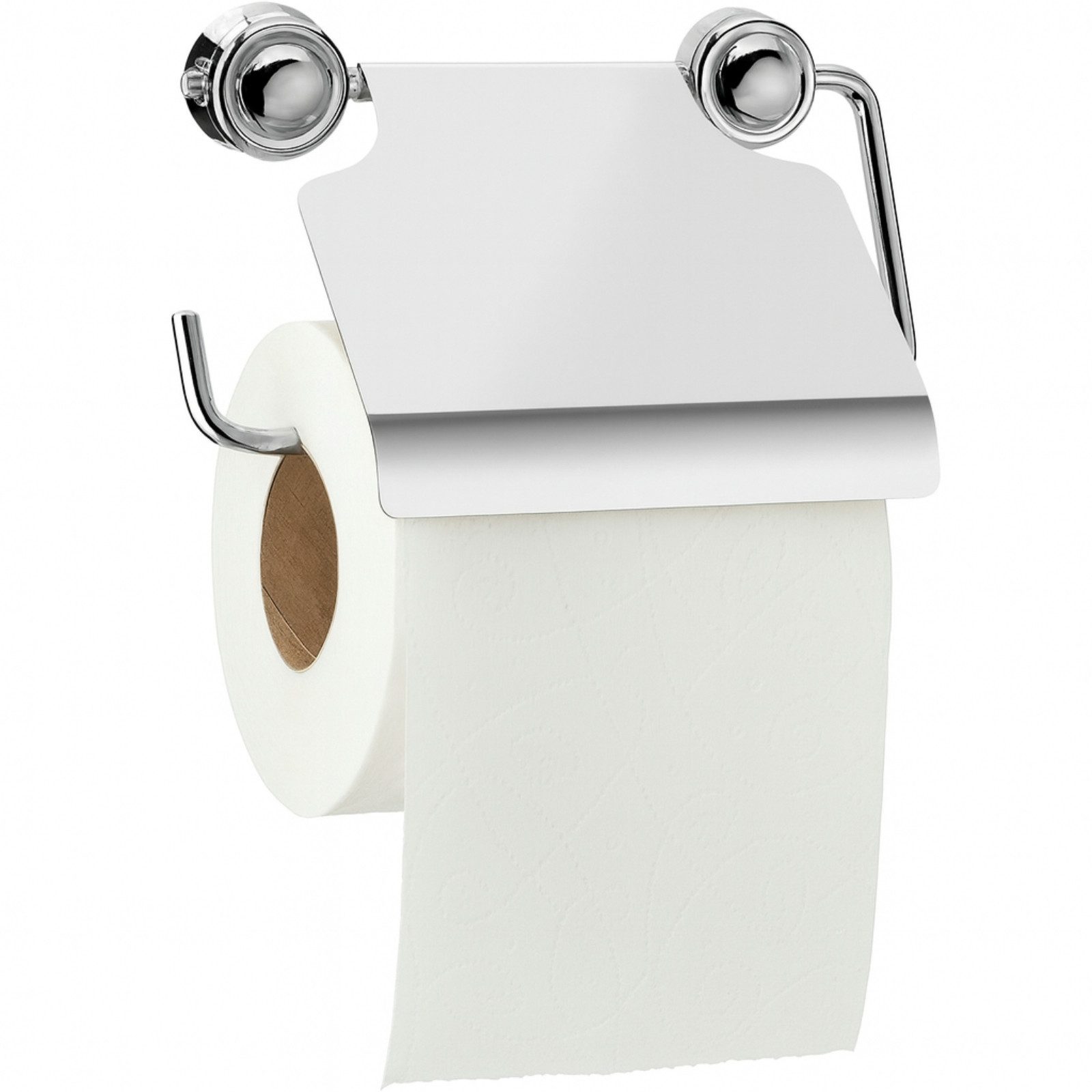 Koopman Toilettenpapierhalter Edelstahl WC-Papierhalter Silberfarbend (1-St), Edelstahl, Silber, 14,5x13x5cm, 2 Befestigungen, Inkl. Schrauben