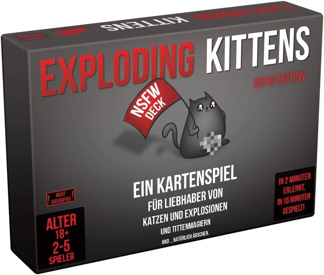 Asmodee Spiel Exploding Kittens NSFW Edition - Ein Kartenspiel (Grundspiel