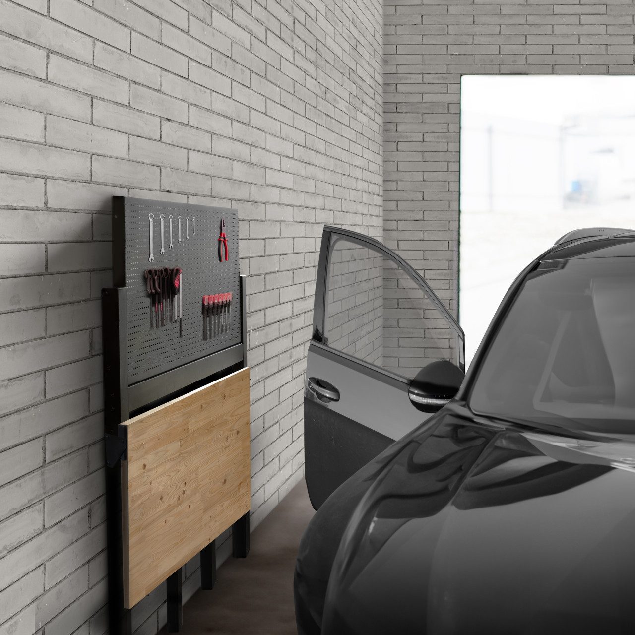 Trend Line Werkbank TrendLine Klappbare Werkbank mit Massivholzplatte