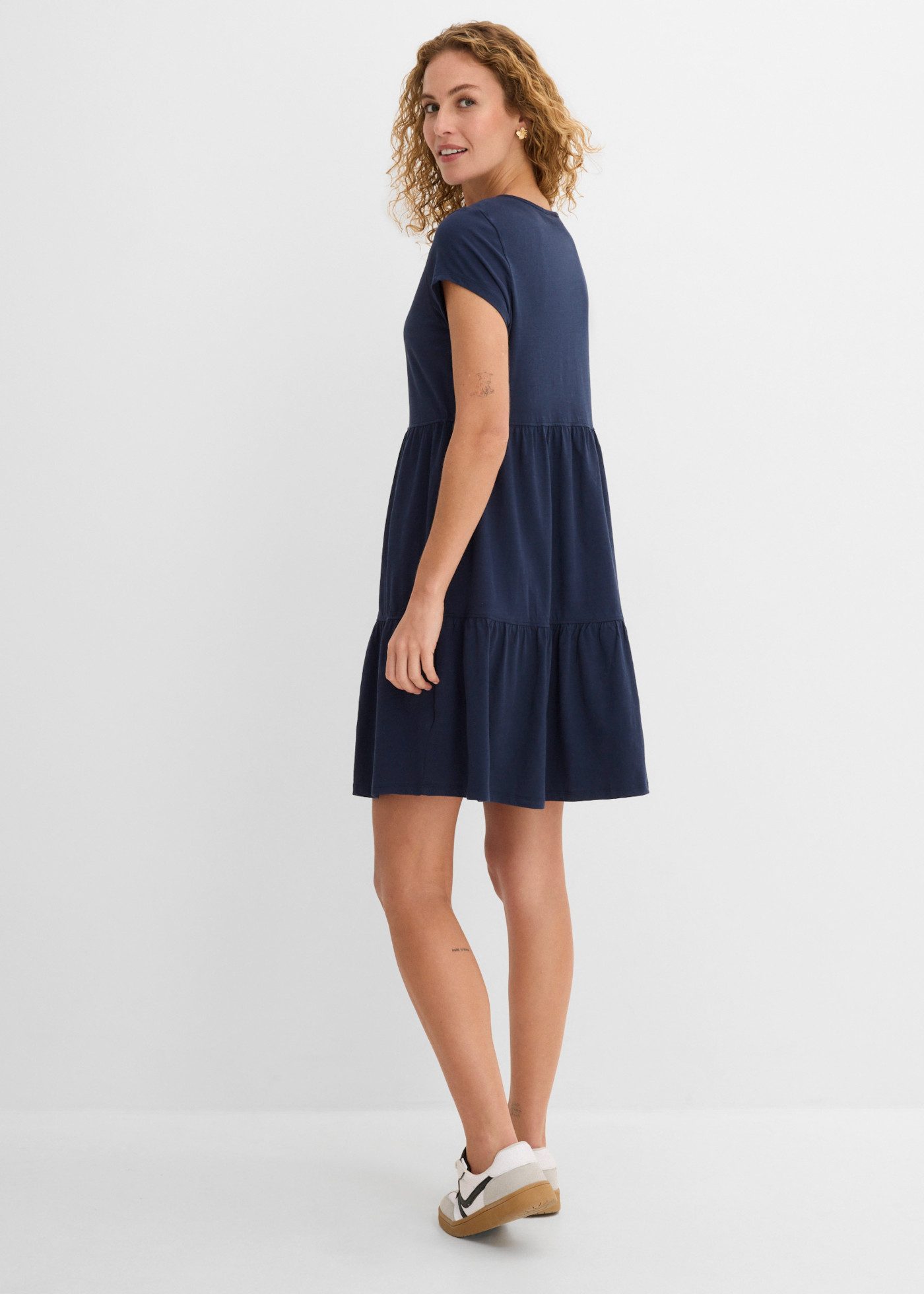 bonprix Tunikakleid für entspannten Look, aus Baumwolle, in A-Linie