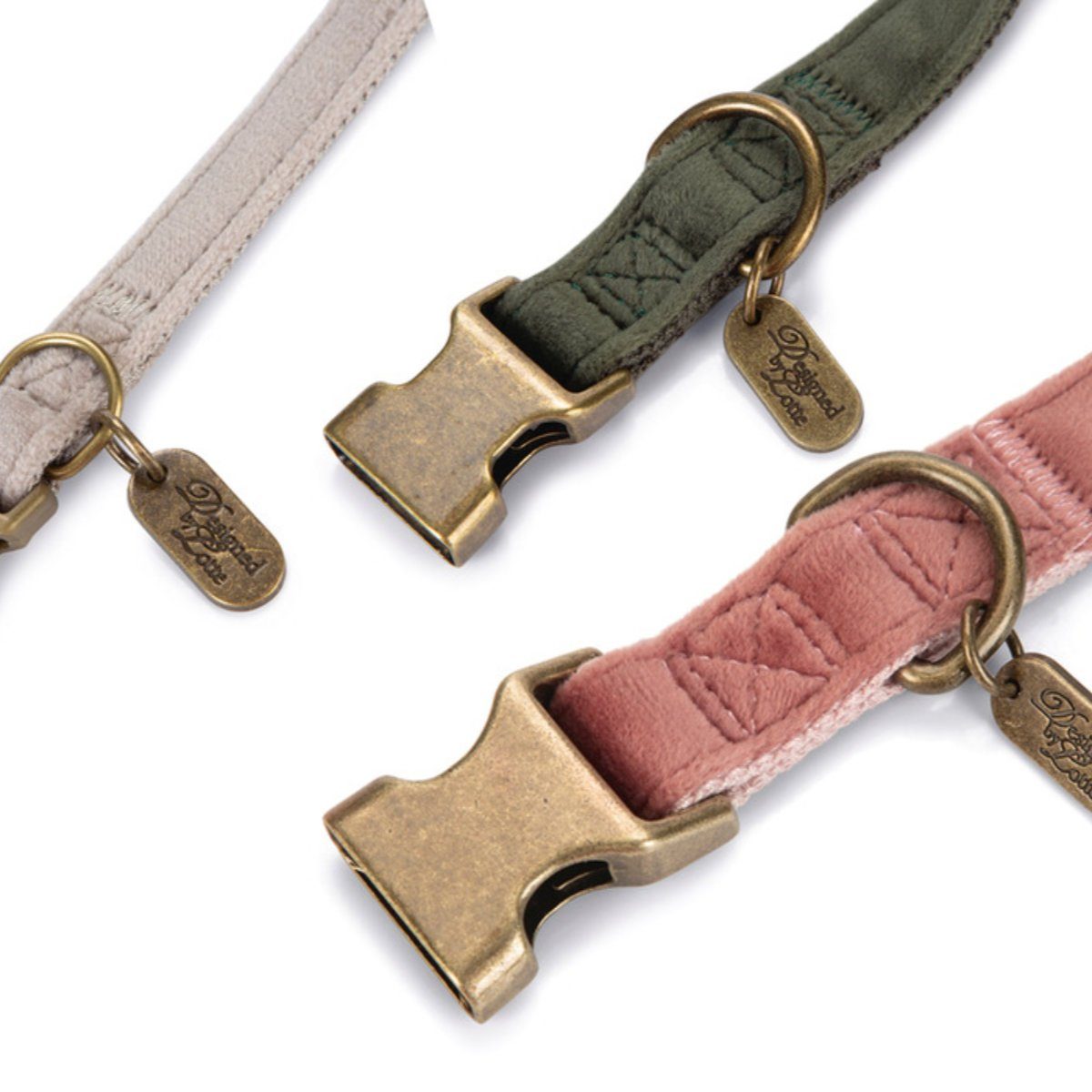 Designed By Lotte Hunde-Halsband Hundehalsband Velura pink
