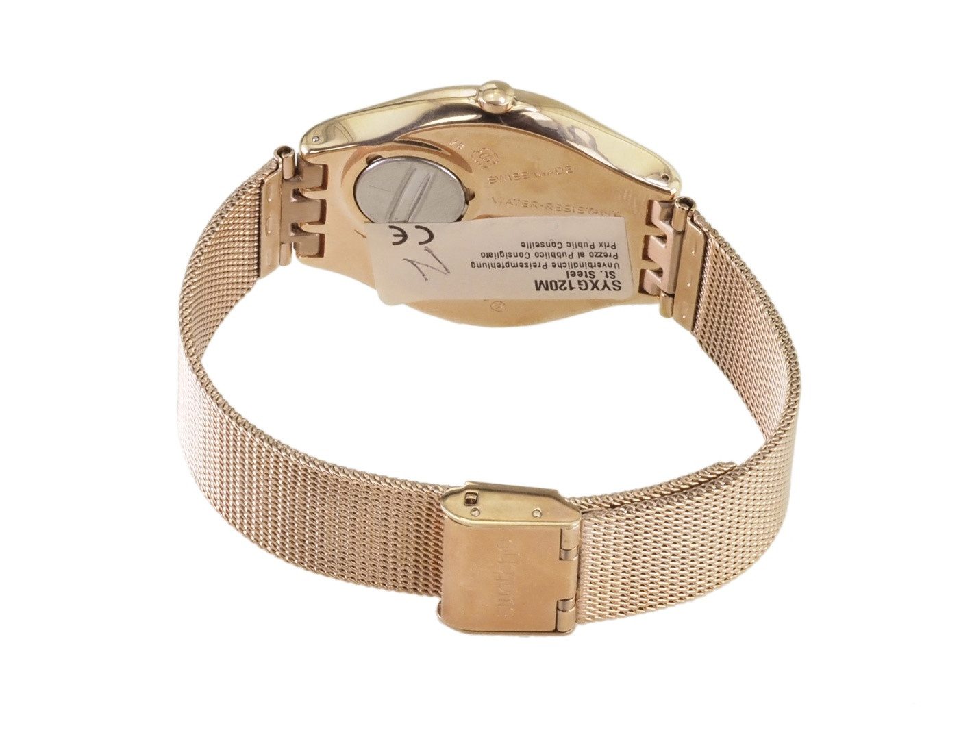 Swatch Quarzuhr Swatch Damen Quarz Uhr SYXG120M CONTRASTED SIMPLICITY X13, (Rosegold)