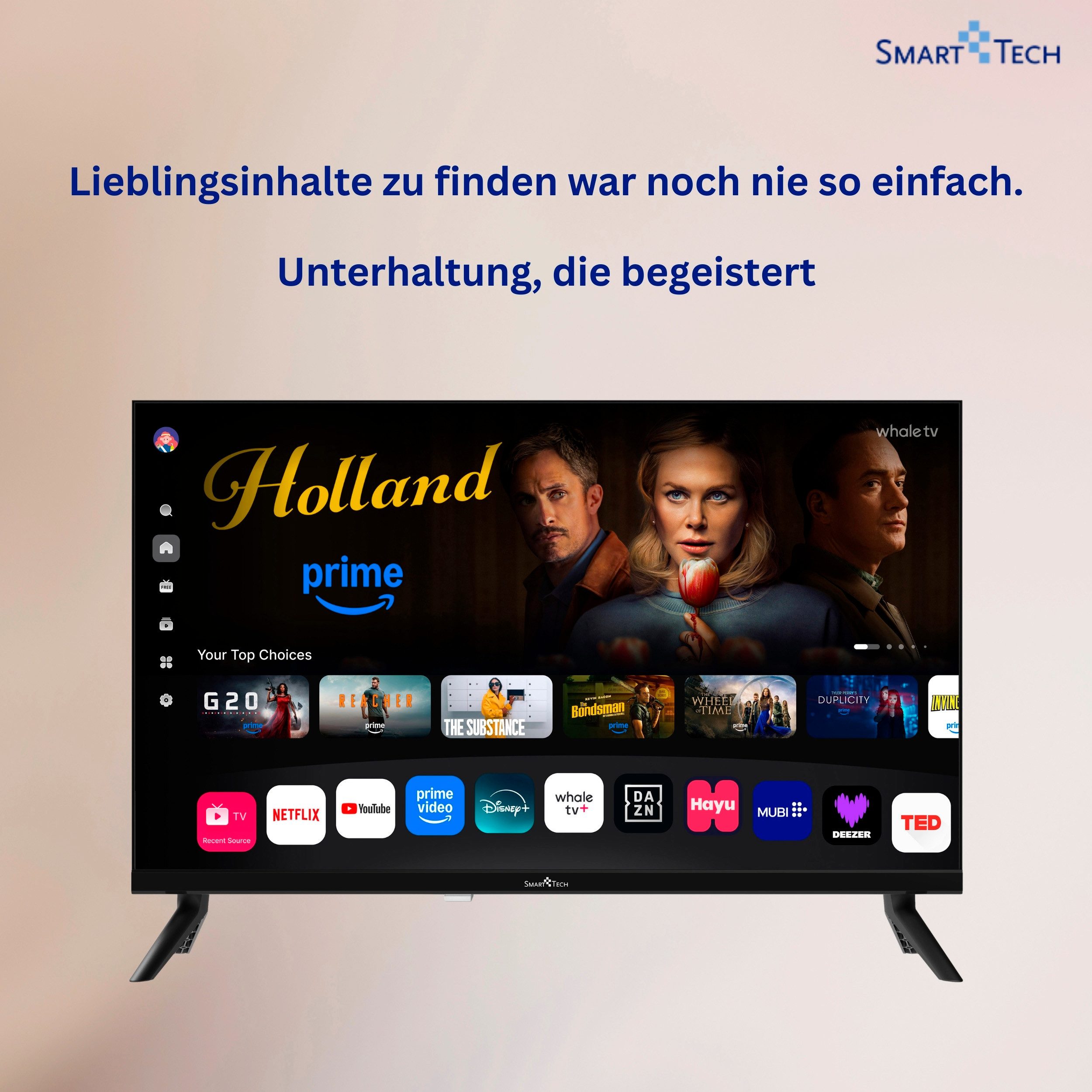 Smart Tech 24HH01V LED-Fernseher (60 cm/24 Zoll, HD ready, Smart-TV) – Bild 5 von 5
