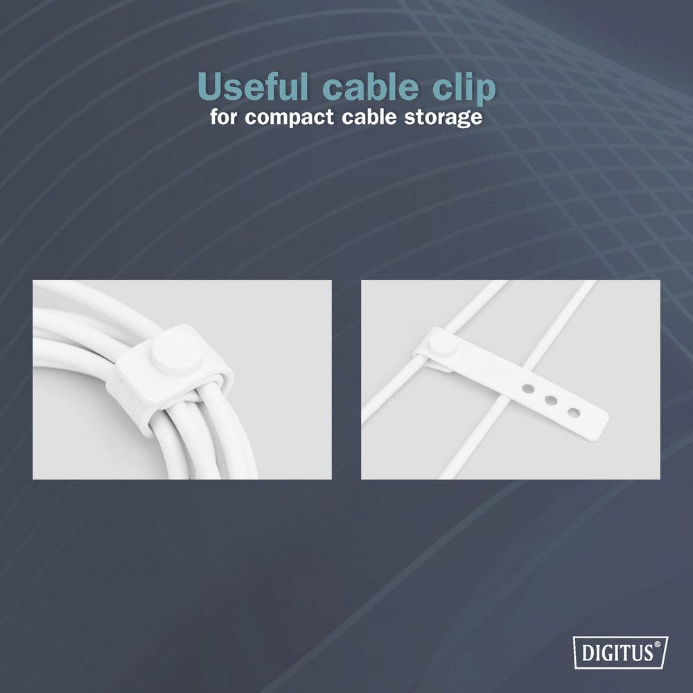 Digitus Digitus USB-Kabel USB 2.0 USB-A Stecker, USB-C® Stecker 0.50 m Weiß F USB-Kabel, (50.00 cm)