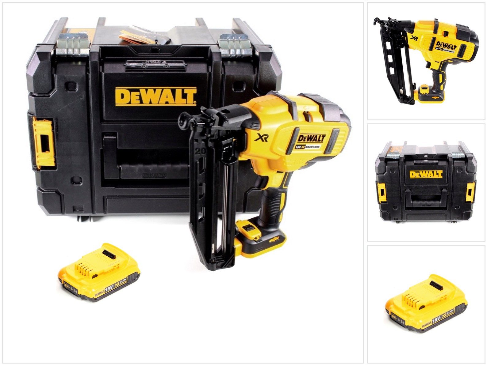 DeWalt Nagler DCN 660 NT Akku 18V 32 - 63mm Brushless + 1x Akku 2,0Ah + Koffer
