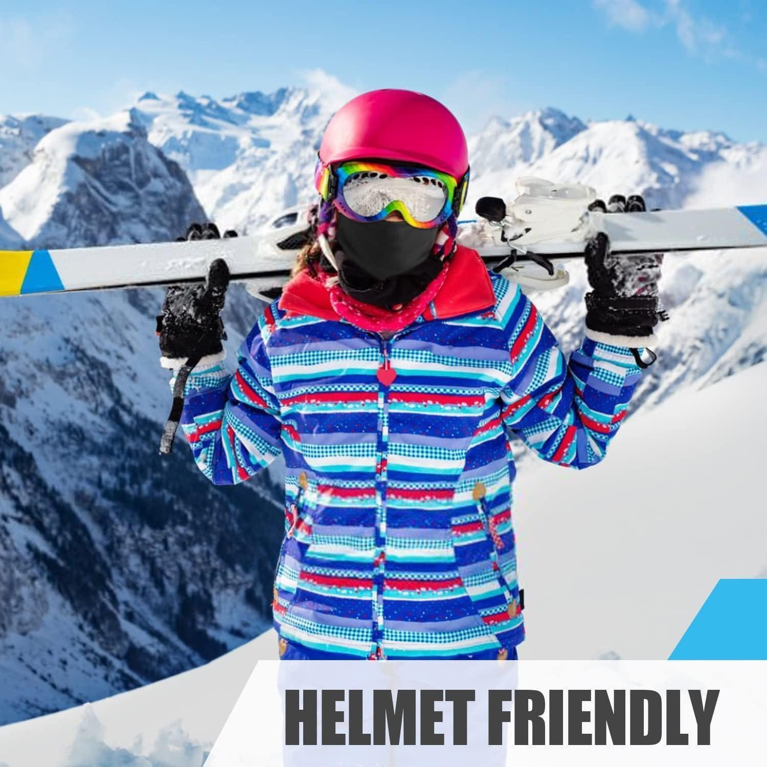 LuxusKollektion Sturmhaube Sturmhaube Kinder Thermo Winddicht Balaclava Einheitsgröße Schwarz