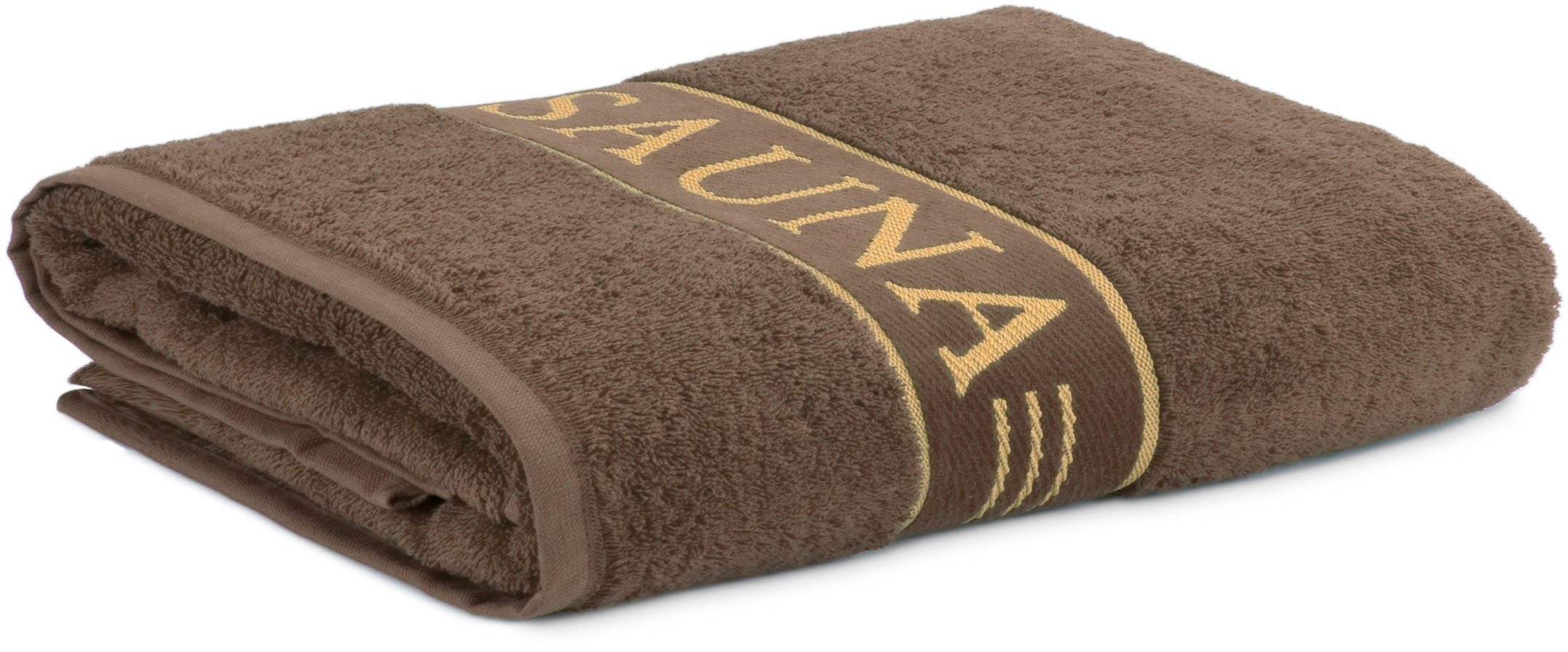 Möve for frottana Saunatuch Möve, Walkfrottier (1-St), mit Saunaschriftzug auf der Bördüre