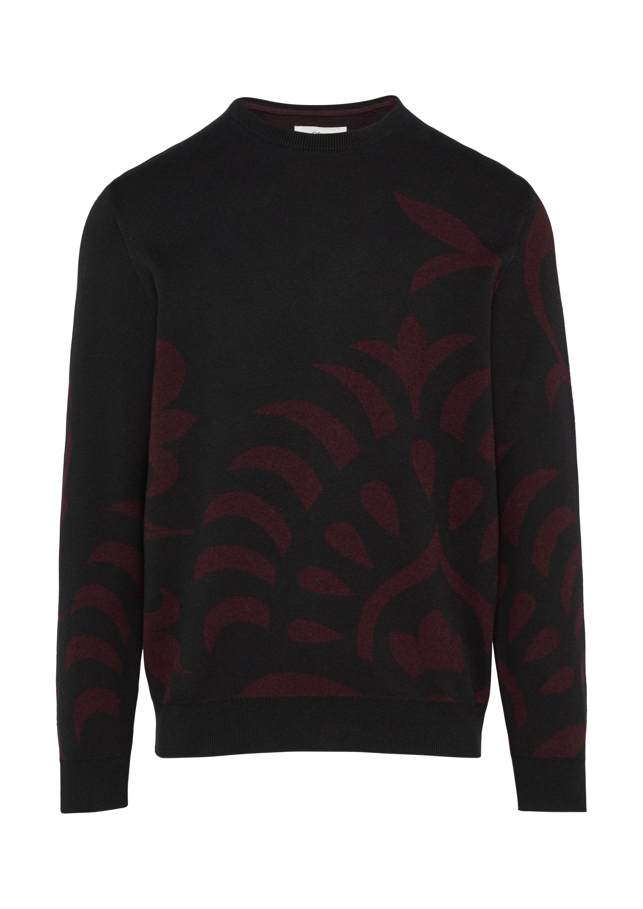 s.Oliver Longpullover Strickpullover Strickpullover mit Jacquard-Muster