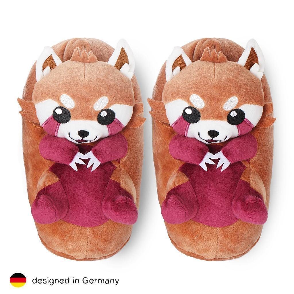 rote Panda für Einhorn, Pinguin Kinder "Ponva" Plüsch Tier Drache, Pantoffeln Faultier, Hase, Fuchs, Hausschuhe der Corimori Hund, uvm Einheitsgröße cm (orange) 25-33,5 Koala,