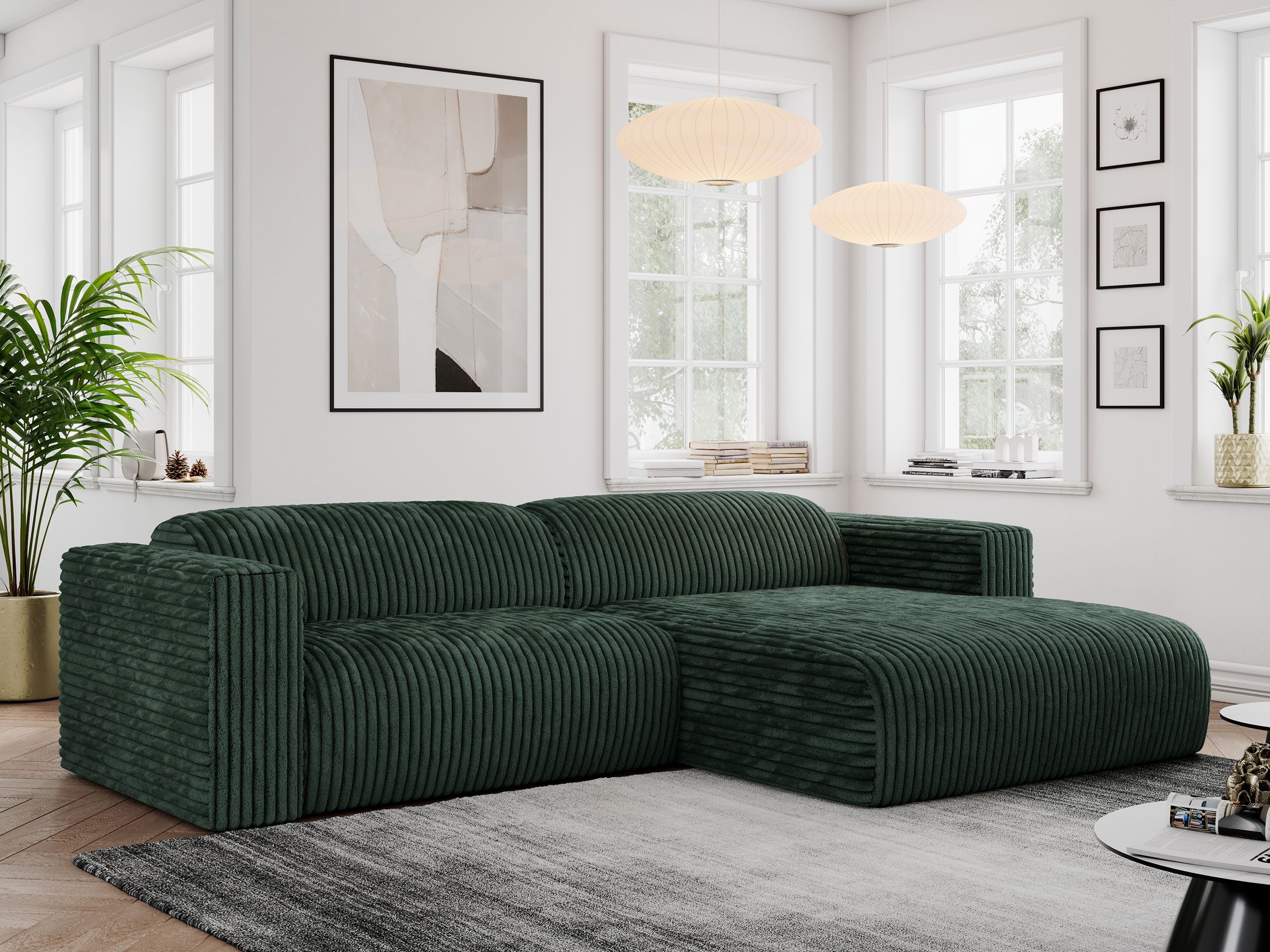 MKS MÖBEL Ecksofa PASADENA, Set, Wellenfedern, günstig online kaufen