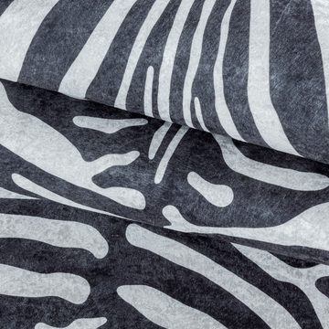 Teppich Tigerfell imitat, Teppium, Rund, Höhe: 7 mm, Fellteppich Kuhfell Tigerfell imitat Digitaldruck Waschbar Rutschfest