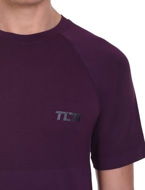 TCA T-Shirt TCA Herren SuperKnit Laufshirt - Lila, M (1-tlg)