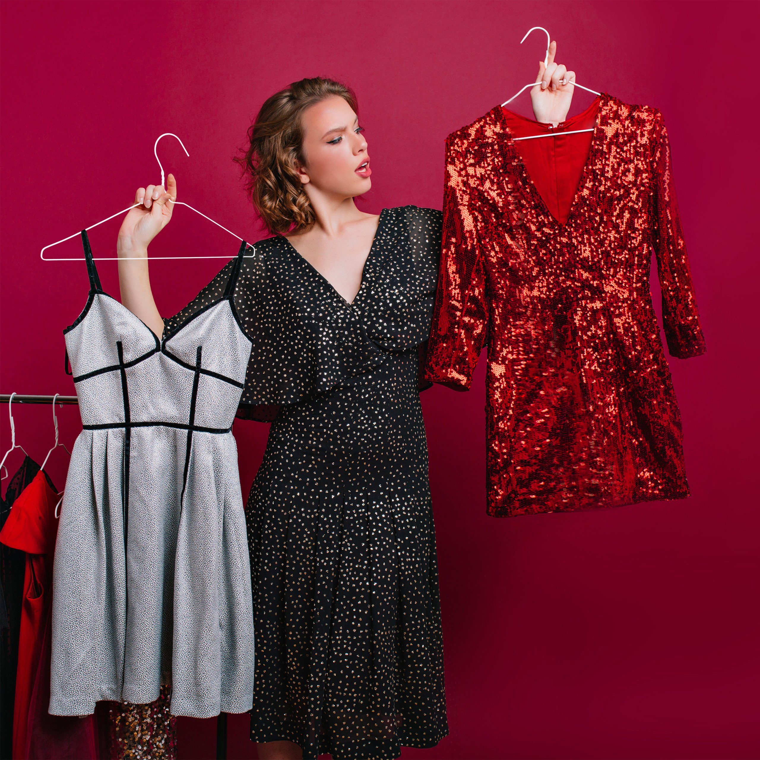 relaxdays Kleiderbügel Drahtbügel 50er Set, weiß günstig online kaufen