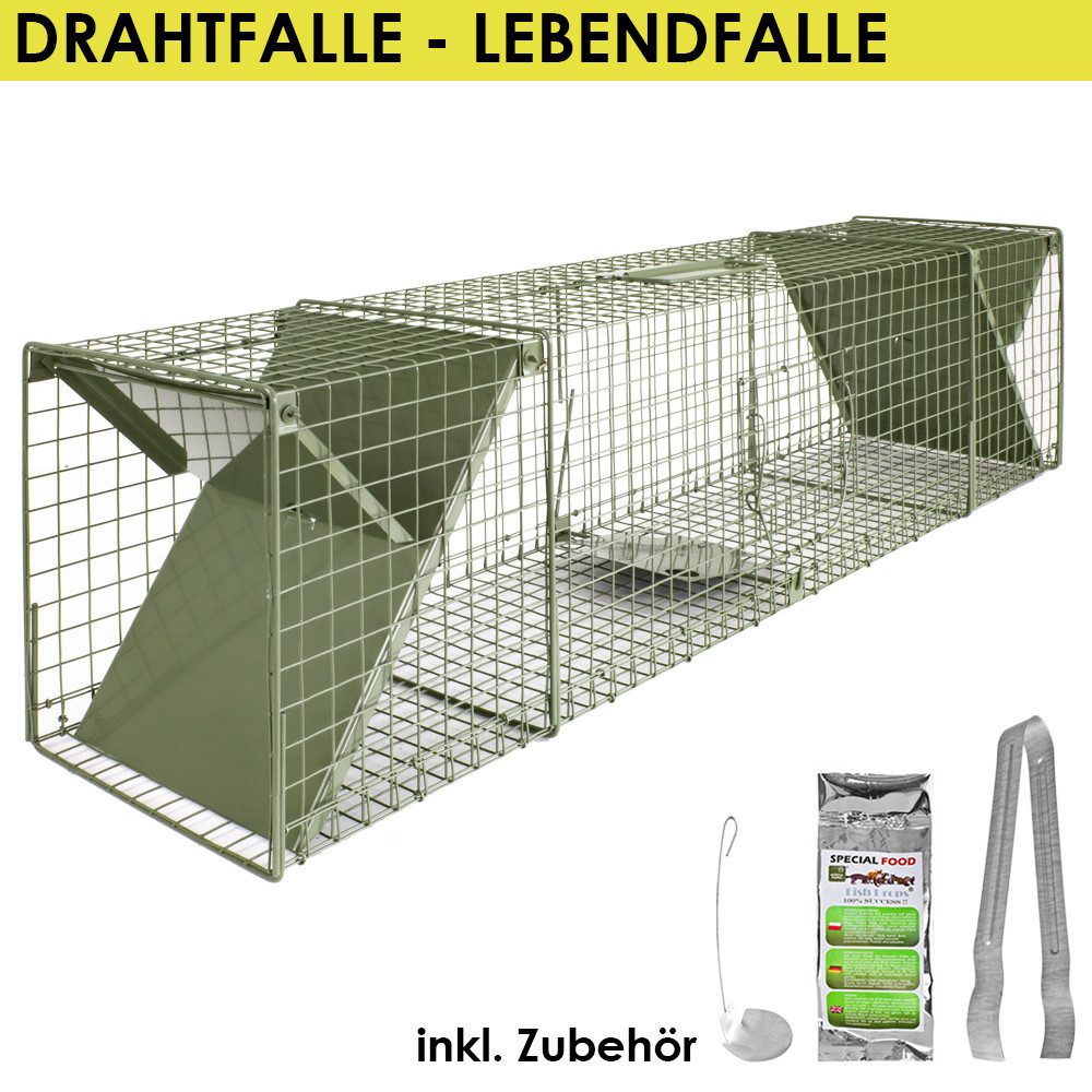 Lebendfalle Tierfalle Lebendfalle Marderfalle Drahtfalle Grün 120 x 29 x 31 cm