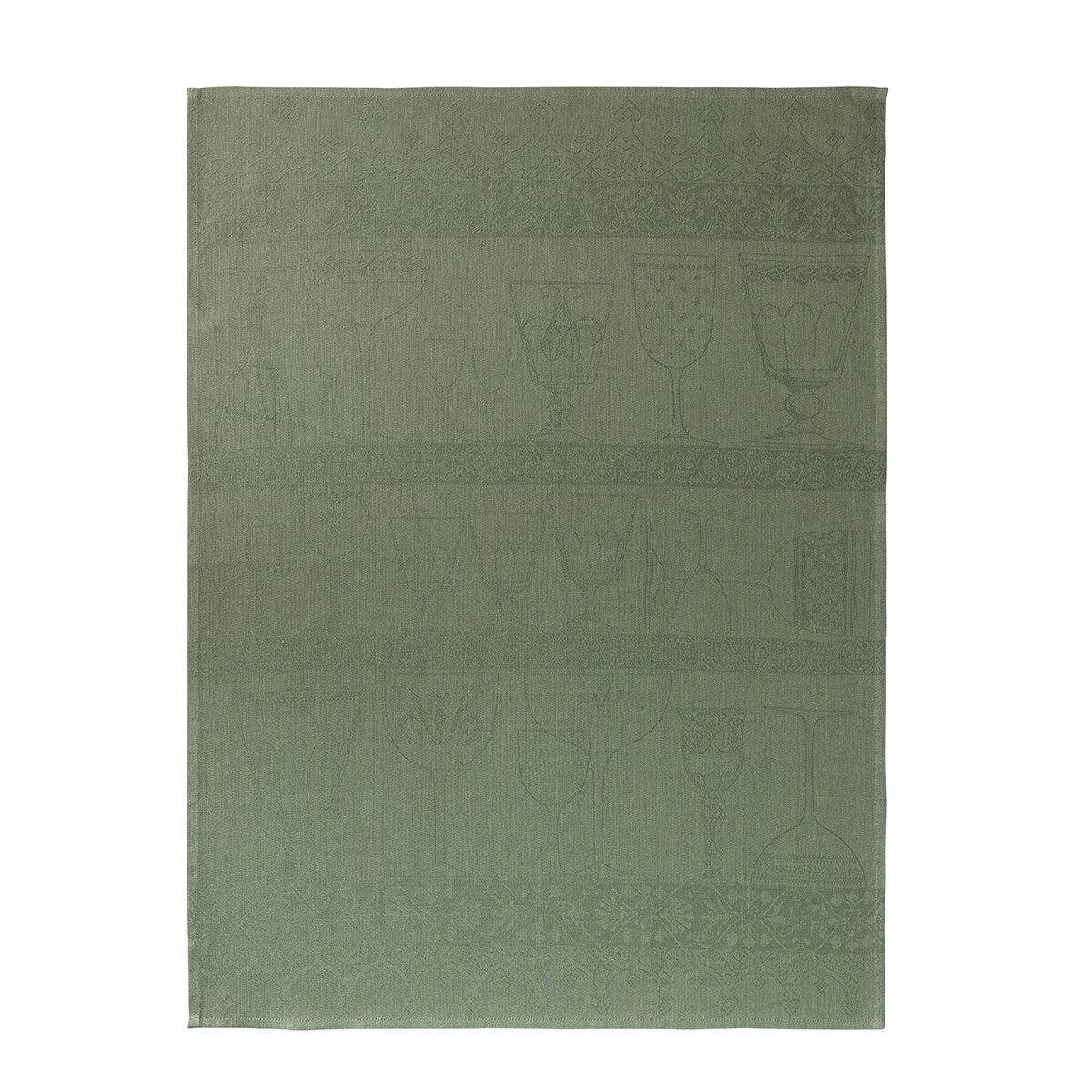 Le Jacquard Francais Geschirrtuch Gläsertuch Cristal Verveine 60x80 cm, (1-tlg., 1 x Geschirrtuch), jacquard-gewebt