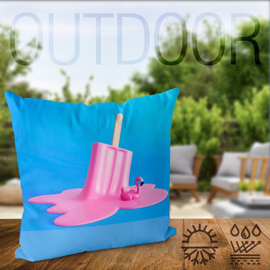 aufblasbar Kissenbezug, Schwimm-Tier Sommer Italien Bade-Urlaub Ibiza Strand schwimmen Design Stück), Pop-Art Pool-Party Meer Sofa-Kissen VOID Bade-Tasche (1 Boot baden