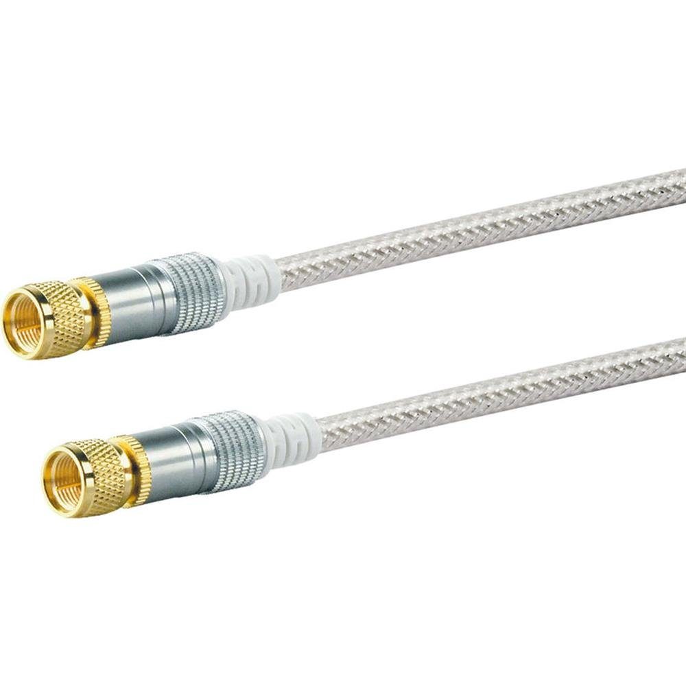 Schwaiger KVCHD30532 SAT-Kabel, SAT Anschlusskabel, 110 dB, 3m, transparent, Empfängerkabel, Koaxialkabel