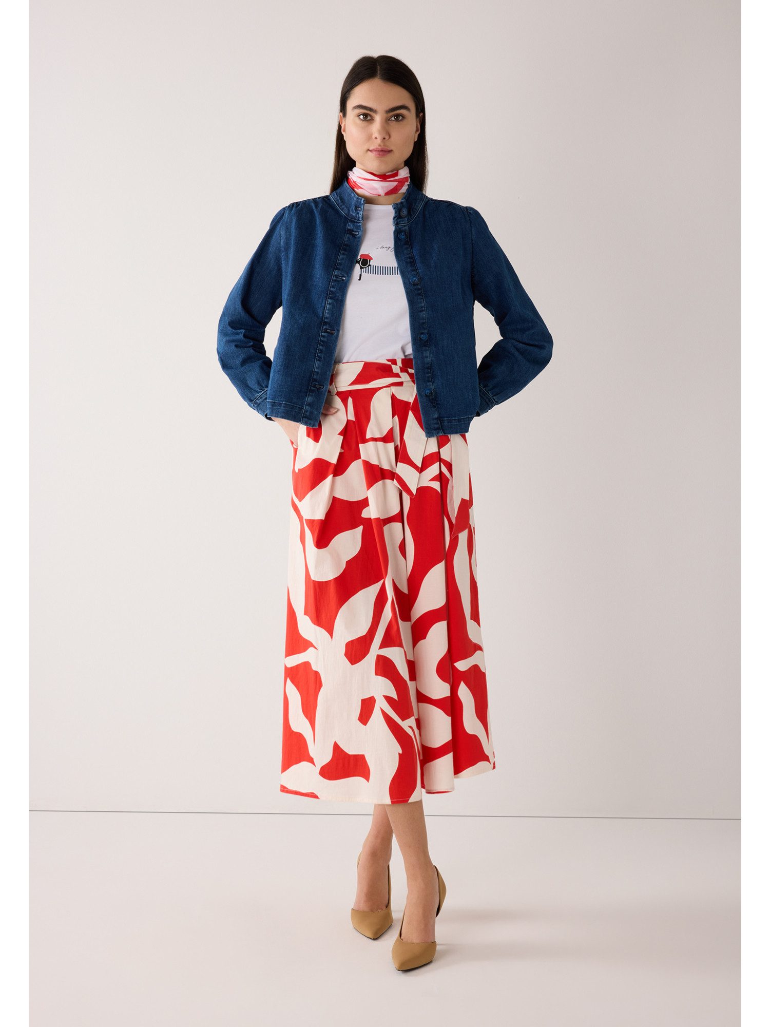 MORE&MORE A-Linien-Rock weit schwingender Midirock