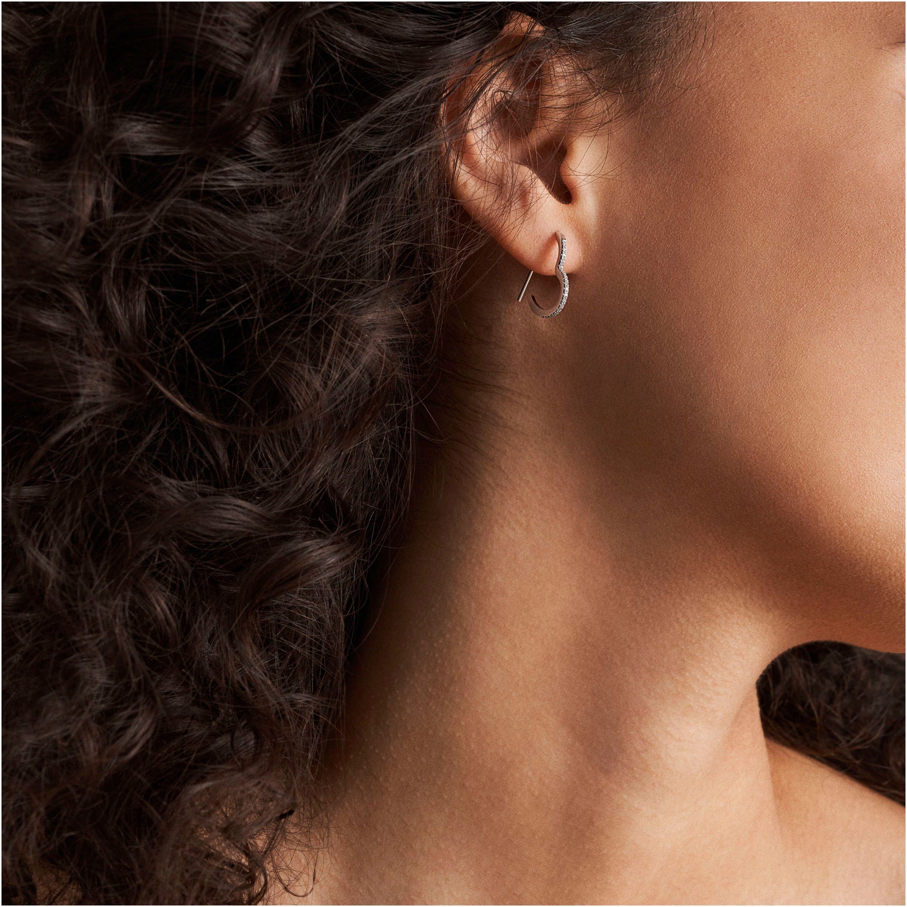 Fossil Paar Ohrhaken Schmuck Geschenk Metall Ohrringe JEWELRY Herz, mit Zirkonia (synth)