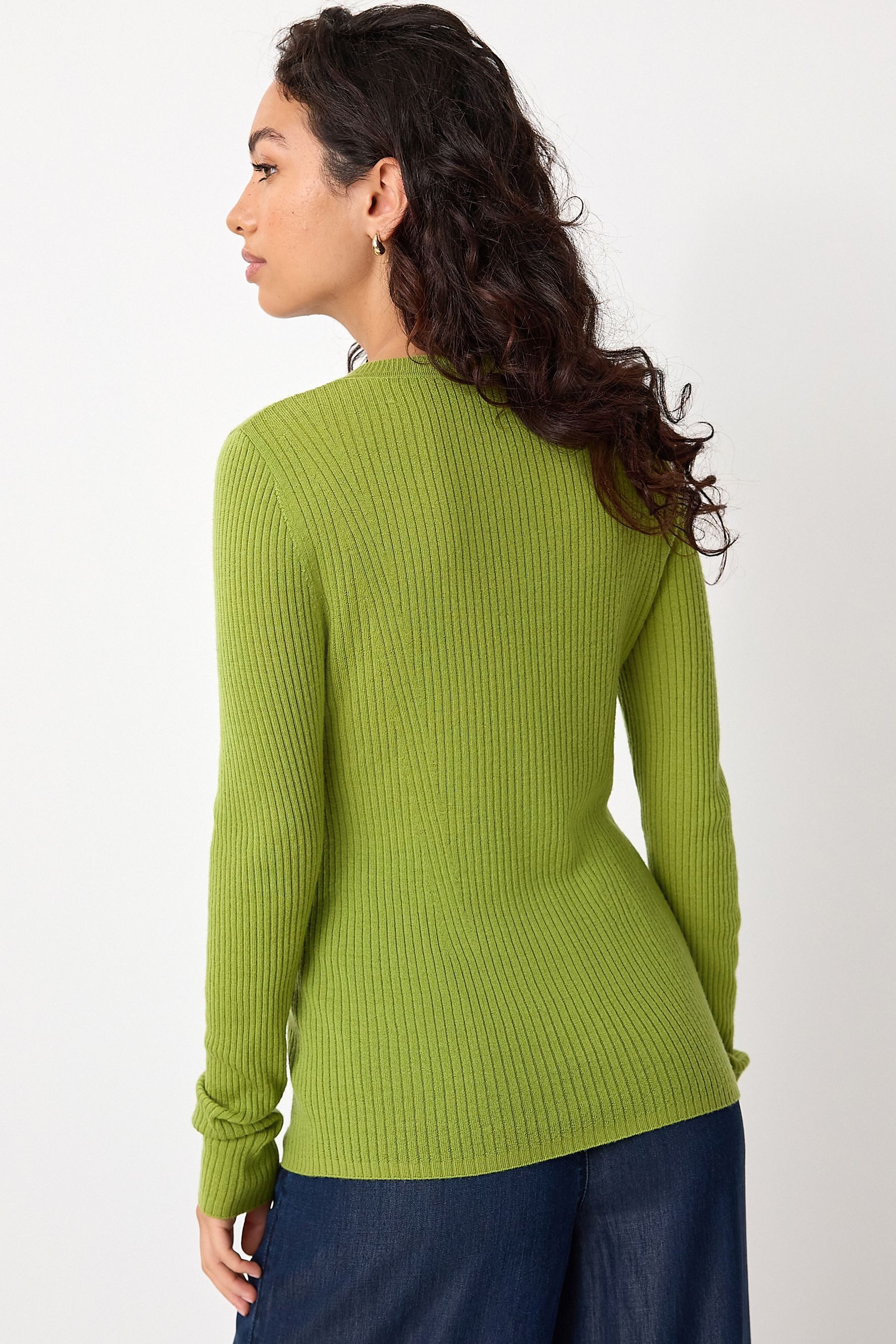 Next Strickpullover Gerippter Henley-Pullover aus 100 % Merinowolle (1-tlg) günstig online kaufen